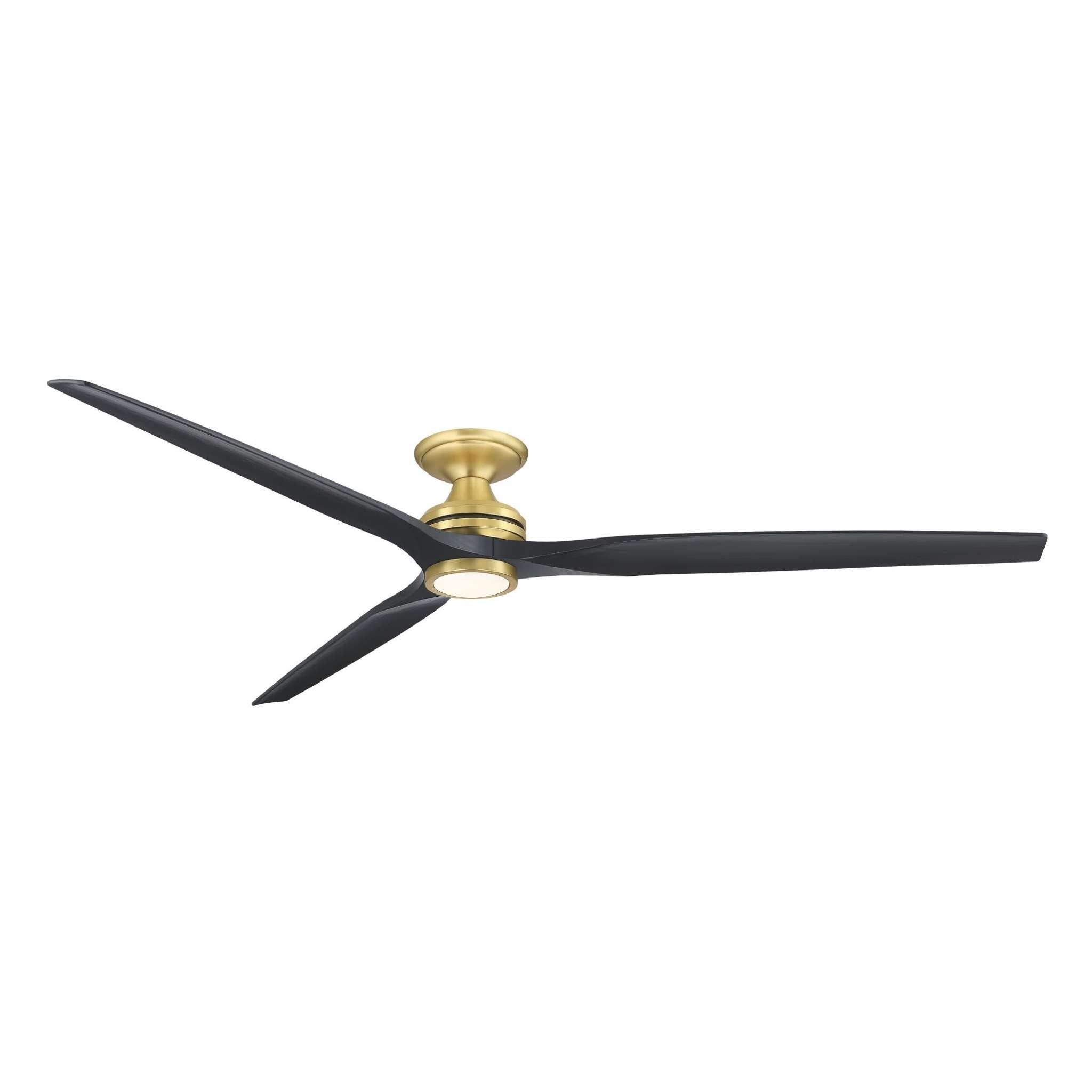 Spitfire DC Brushed Brass 84" Ceiling Fan Motor, Blades Sold Separately