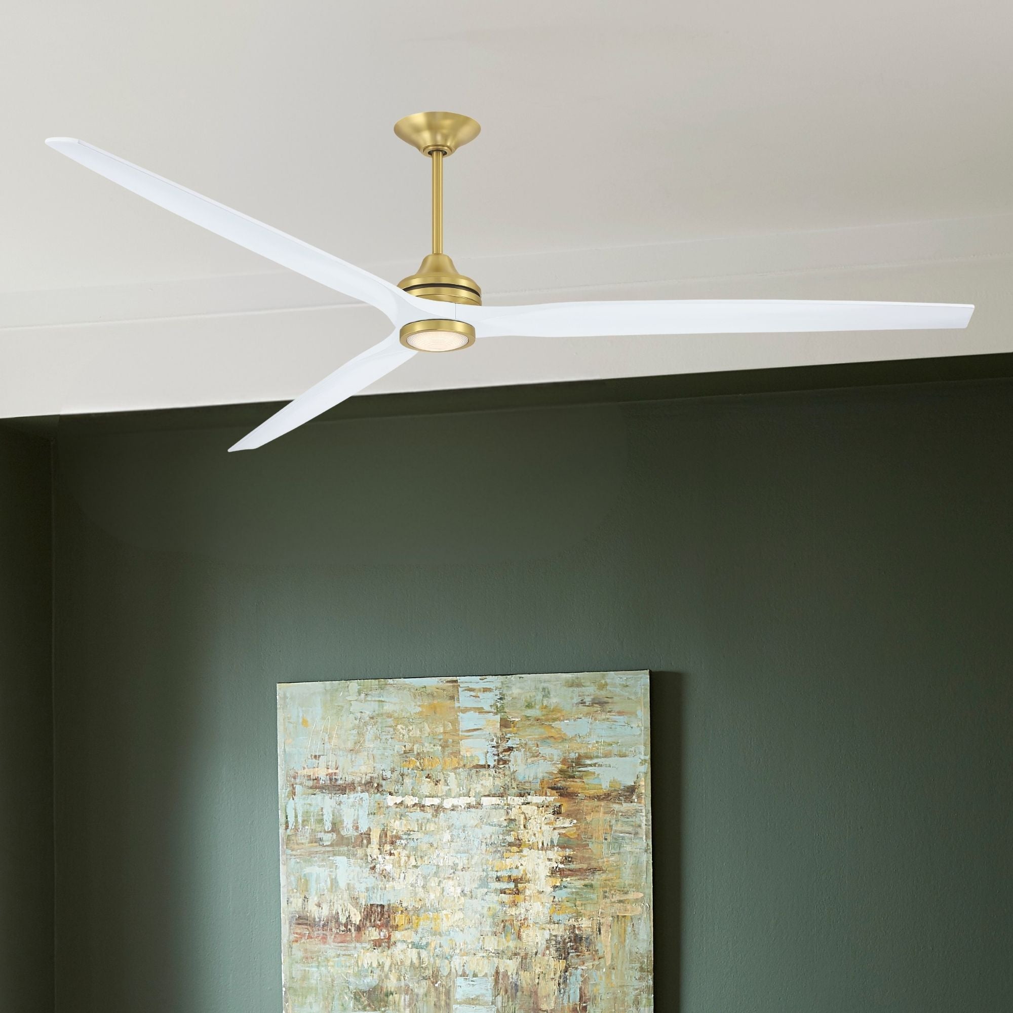 Spitfire DC Brushed Brass 96" Ceiling Fan Motor, Blades Sold Separately