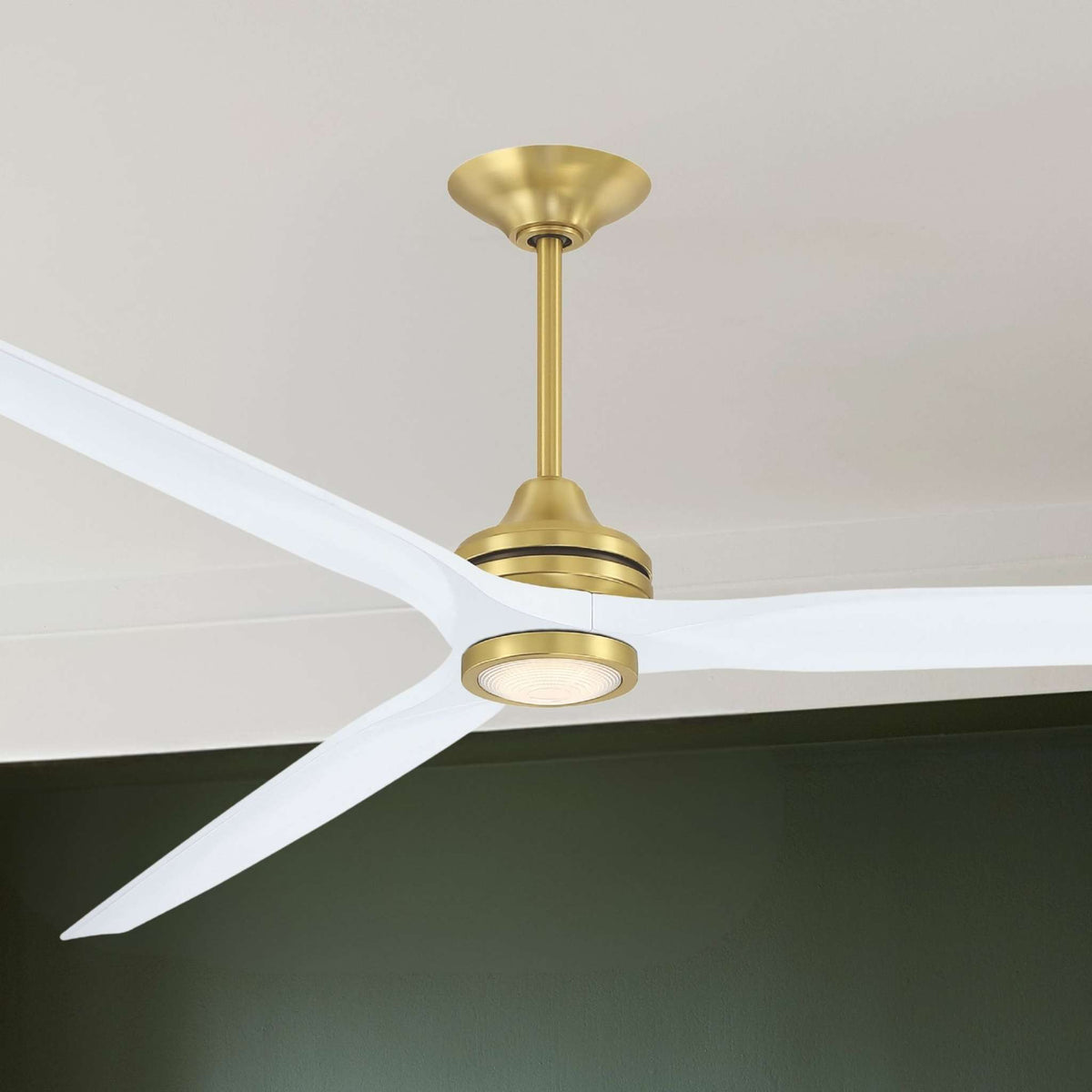 Fanimation Spitfire 96 in DC Ceiling Fan Motor Brushed Satin Brass - Blades Sold Separately