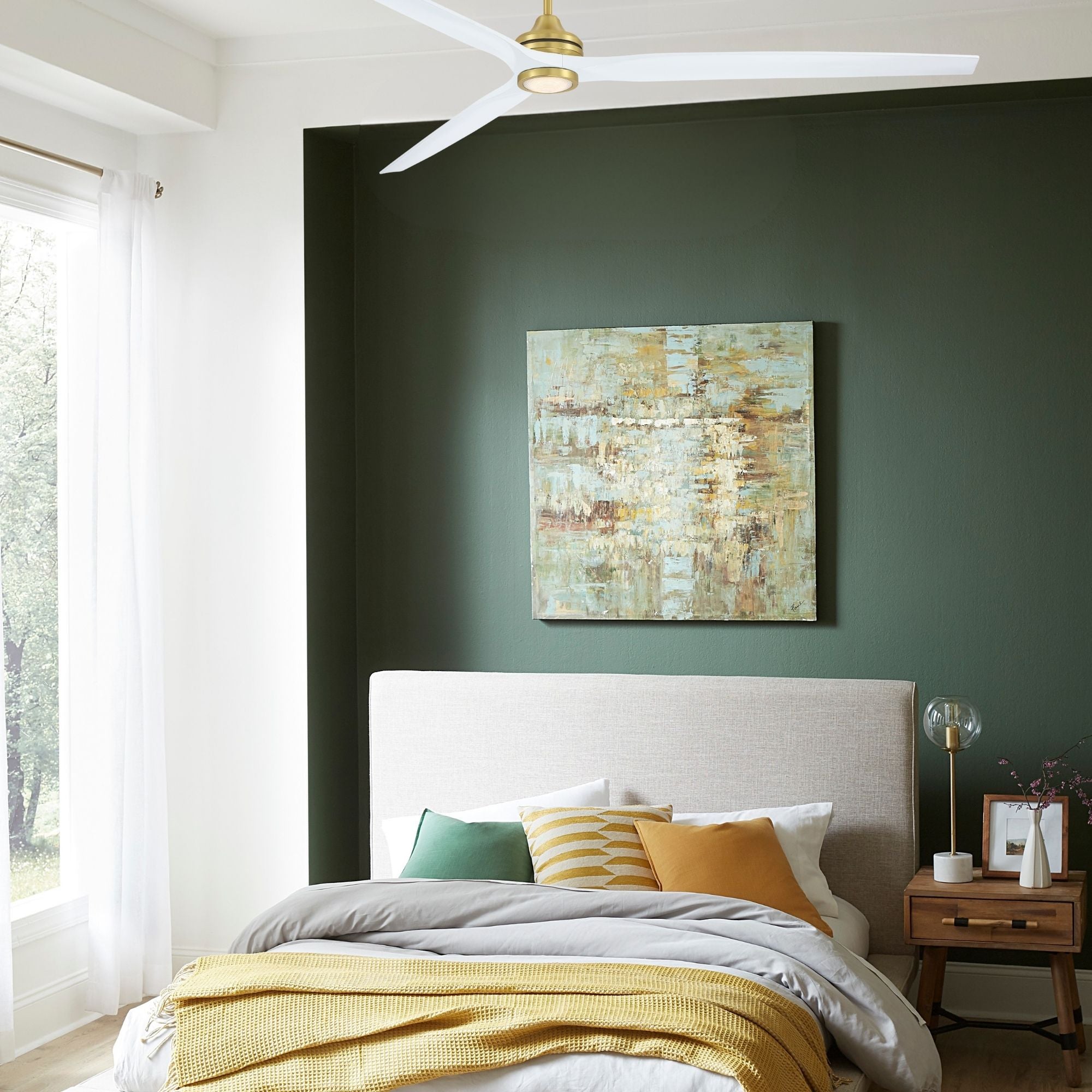 Spitfire DC Brushed Brass 96" Ceiling Fan Motor, Blades Sold Separately