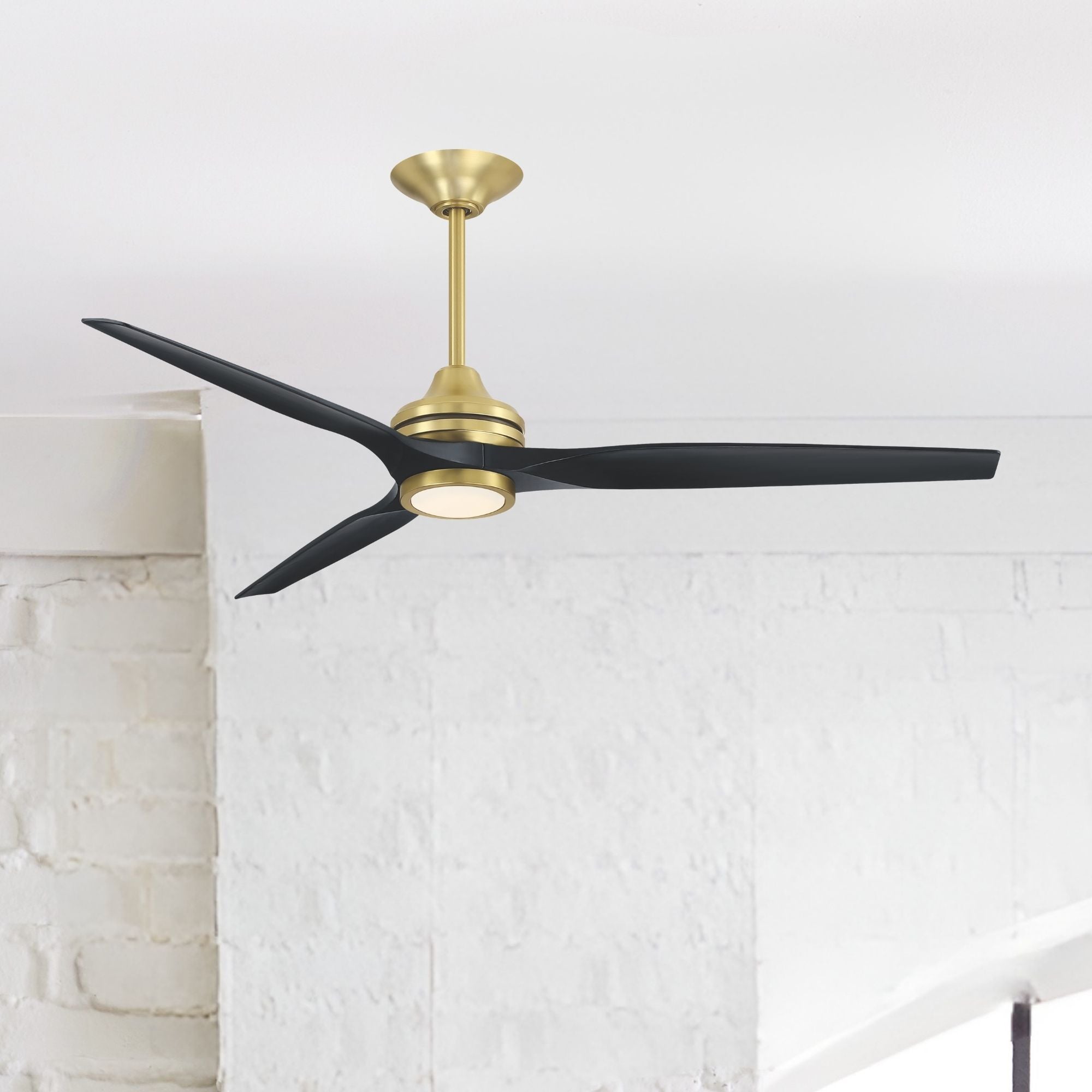 Spitfire DC Brushed Brass 64" Ceiling Fan Motor, Blades Sold Separately