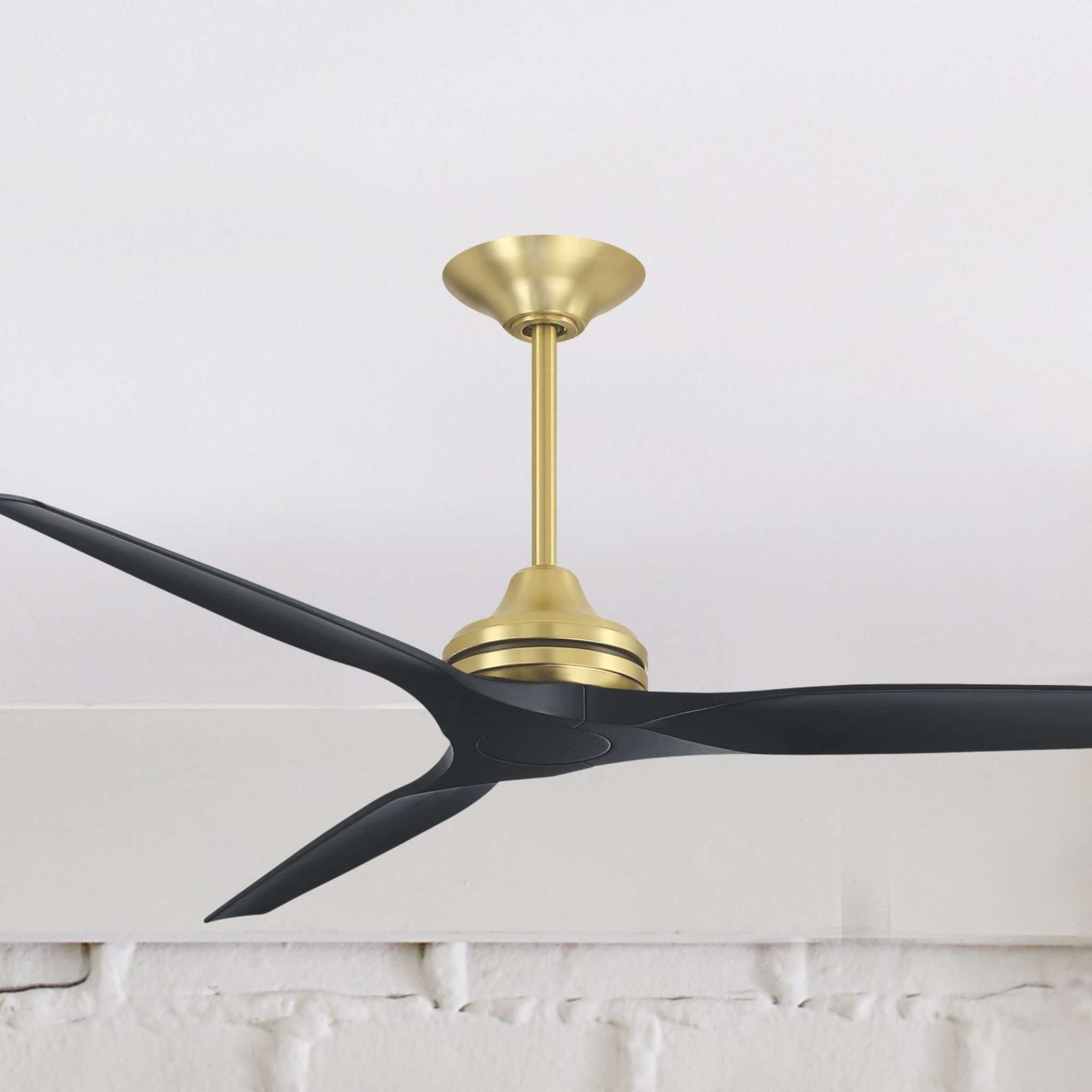 Fanimation Spitfire 64 in DC Ceiling Fan Motor Brushed Satin Brass - Blades Sold Separately