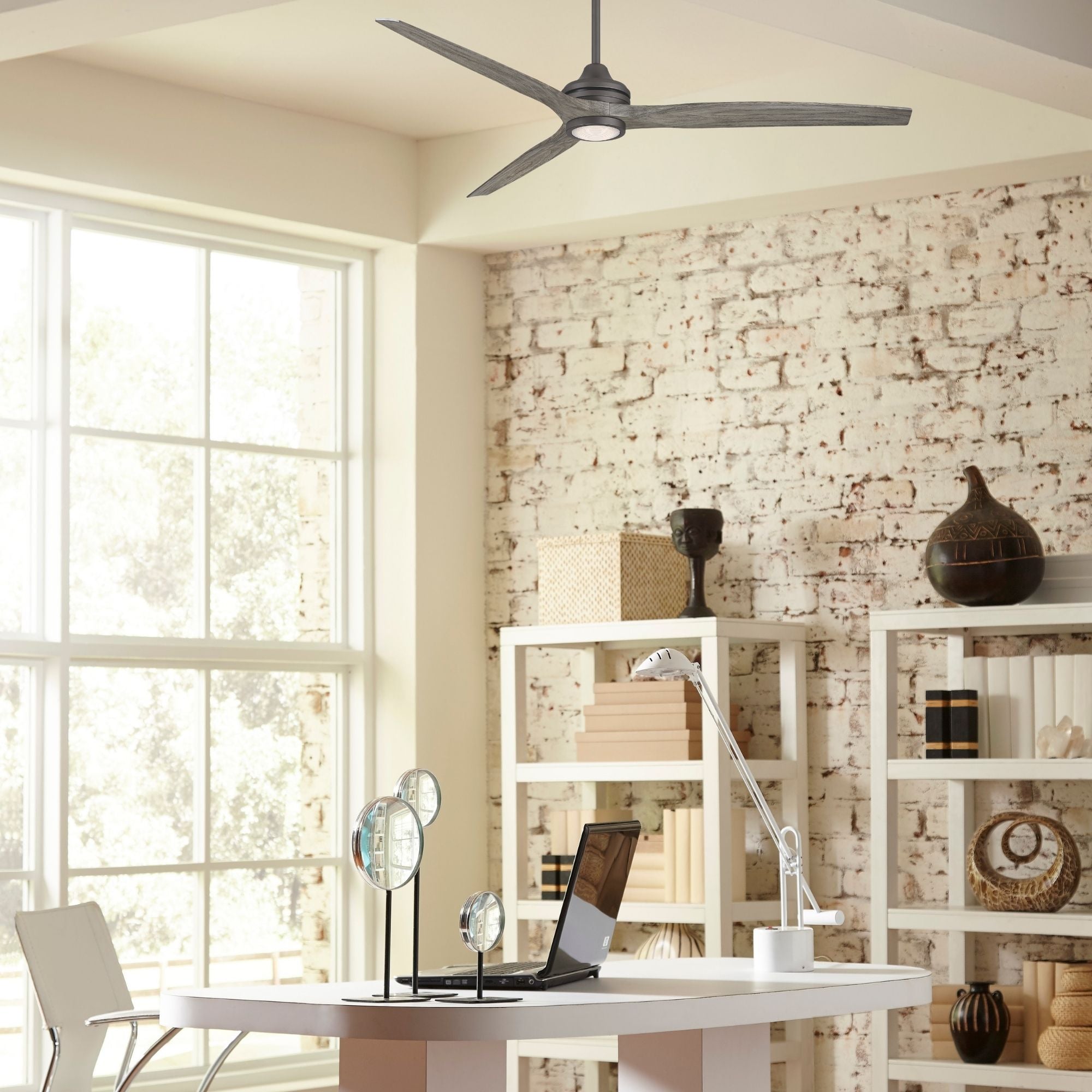 Spitfire DC Matte Greige 72" Ceiling Fan Motor, Blades Sold Separately