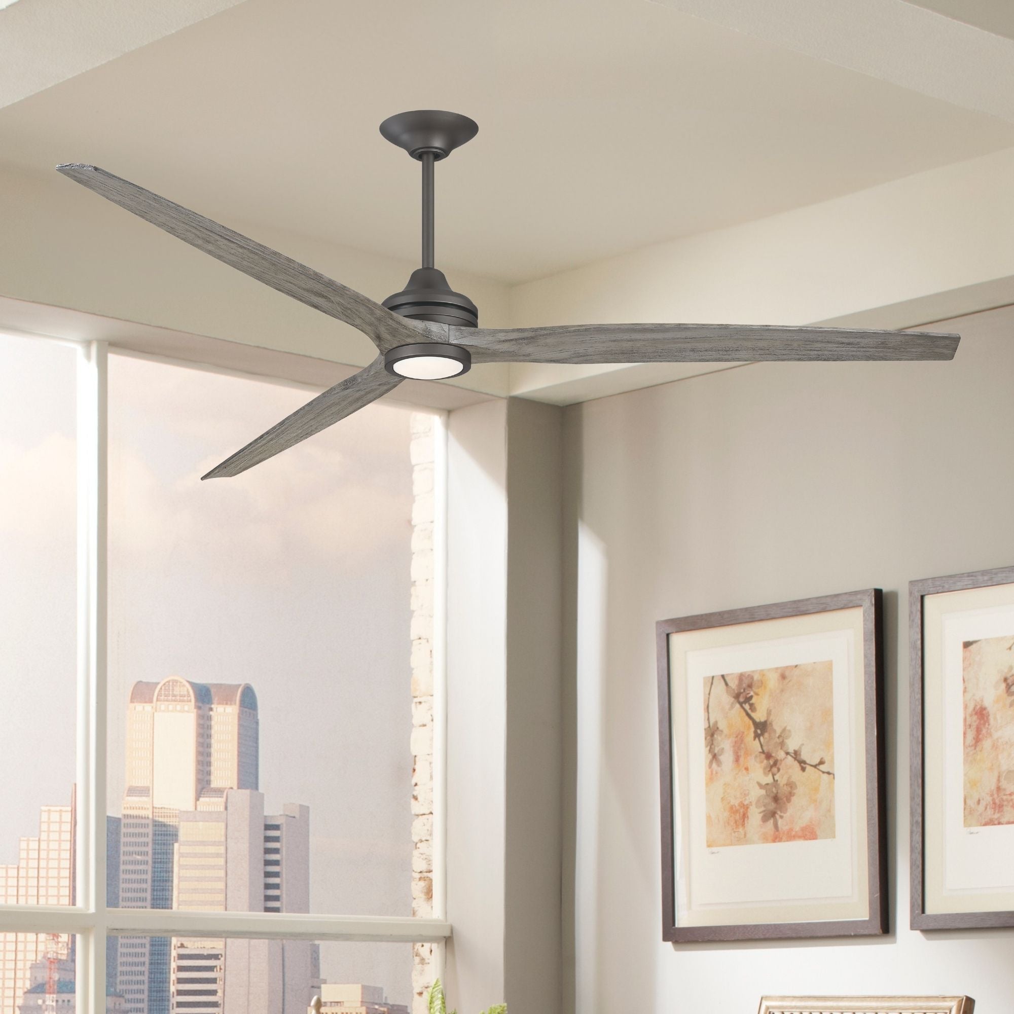Spitfire DC Matte Greige 84" Ceiling Fan Motor, Blades Sold Separately