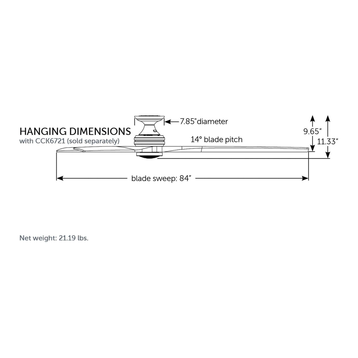 Fanimation Spitfire 84 in DC Ceiling Fan Motor Matte Greige - Blades Sold Separately