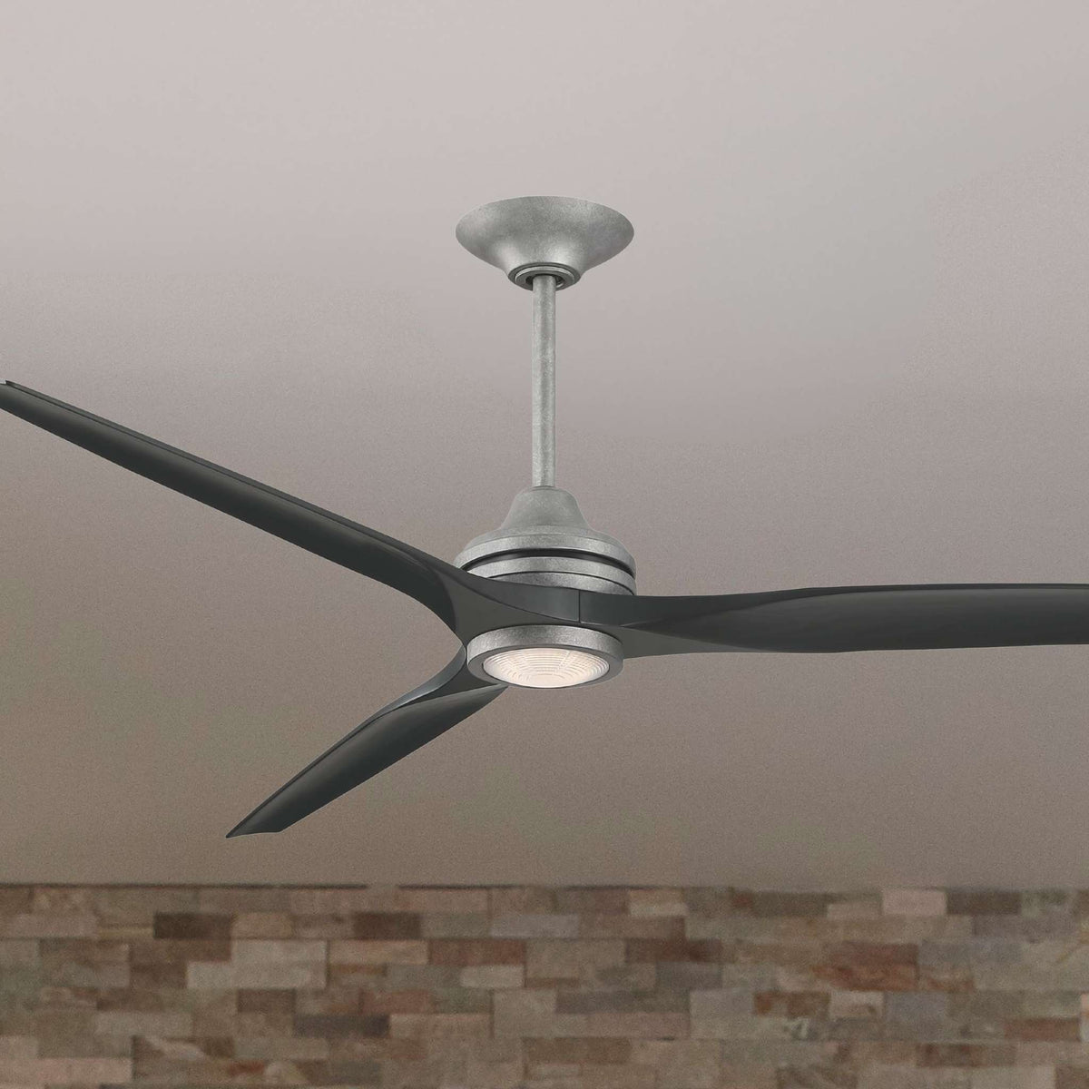Fanimation Spitfire 72 in DC Ceiling Fan Motor Galvanized - Blades Sold Separately
