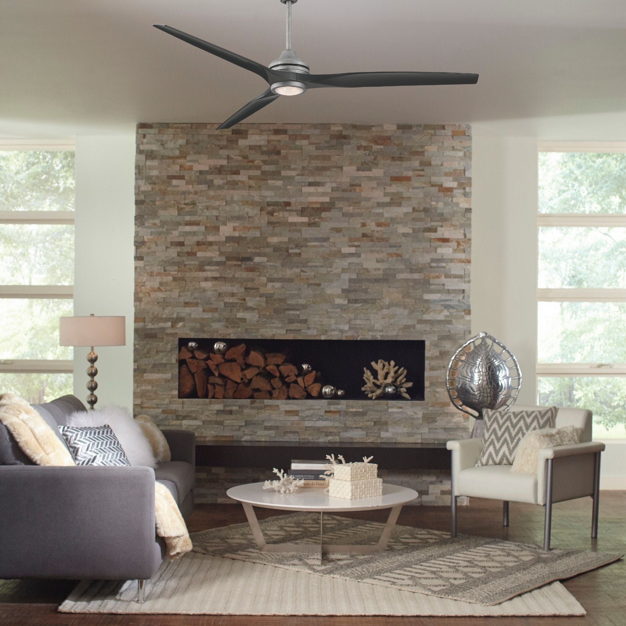 Spitfire DC Galvanized 72" Ceiling Fan Motor, Blades Sold Separately