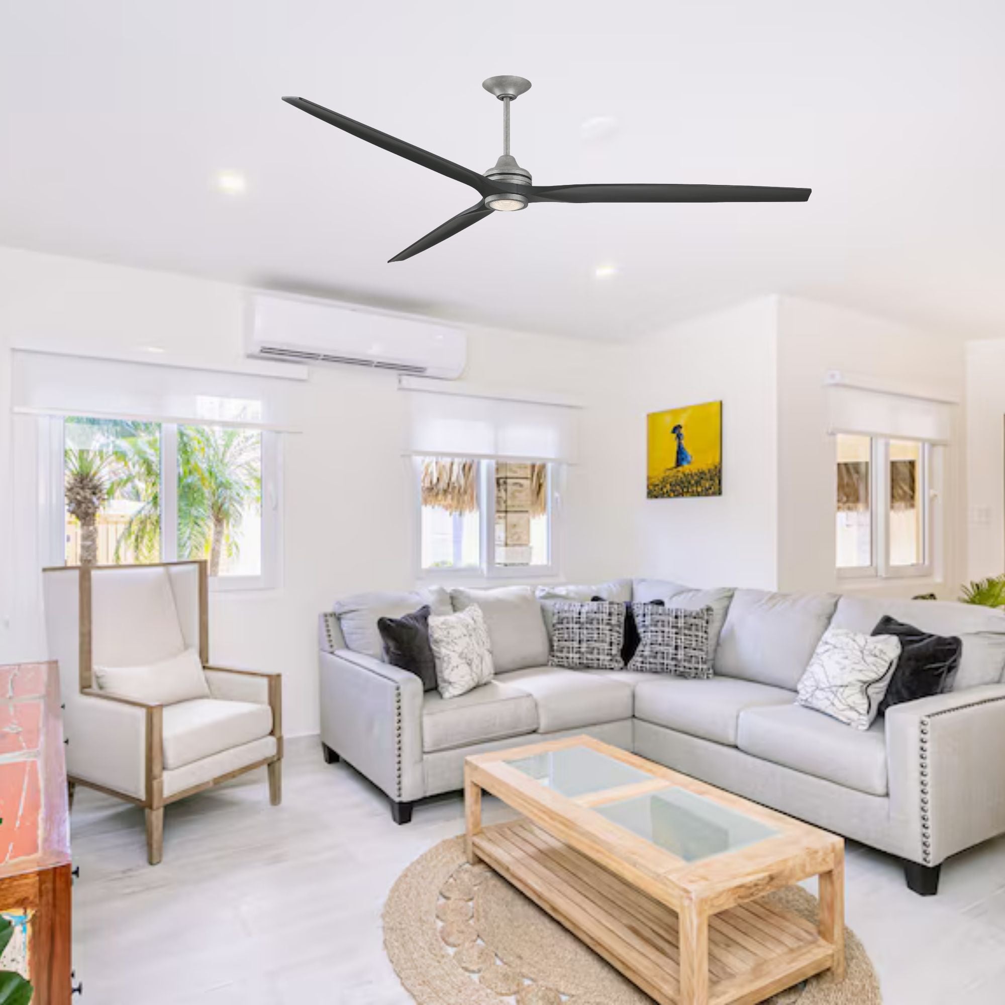 Spitfire DC Galvanized 96" Ceiling Fan Motor, Blades Sold Separately