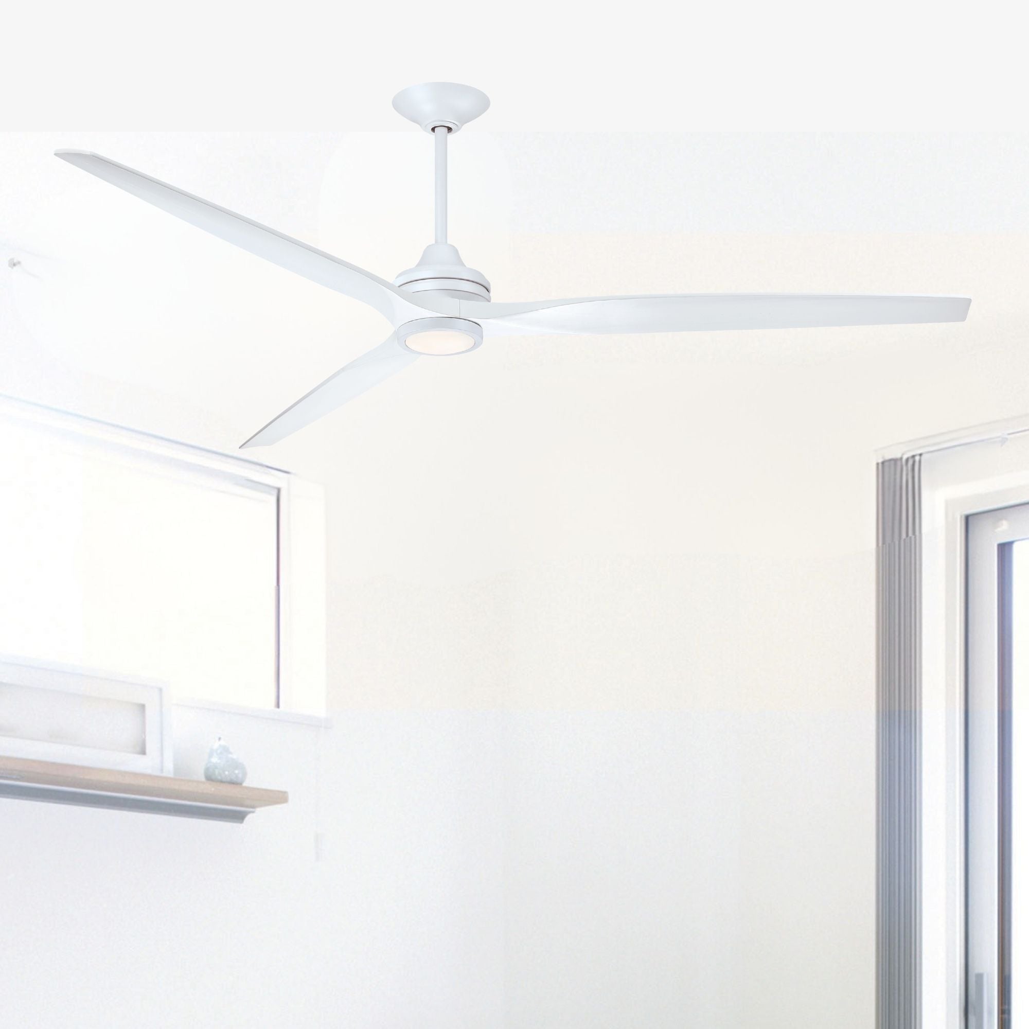 Spitfire DC Matte White 84" Ceiling Fan Motor, Blades Sold Separately