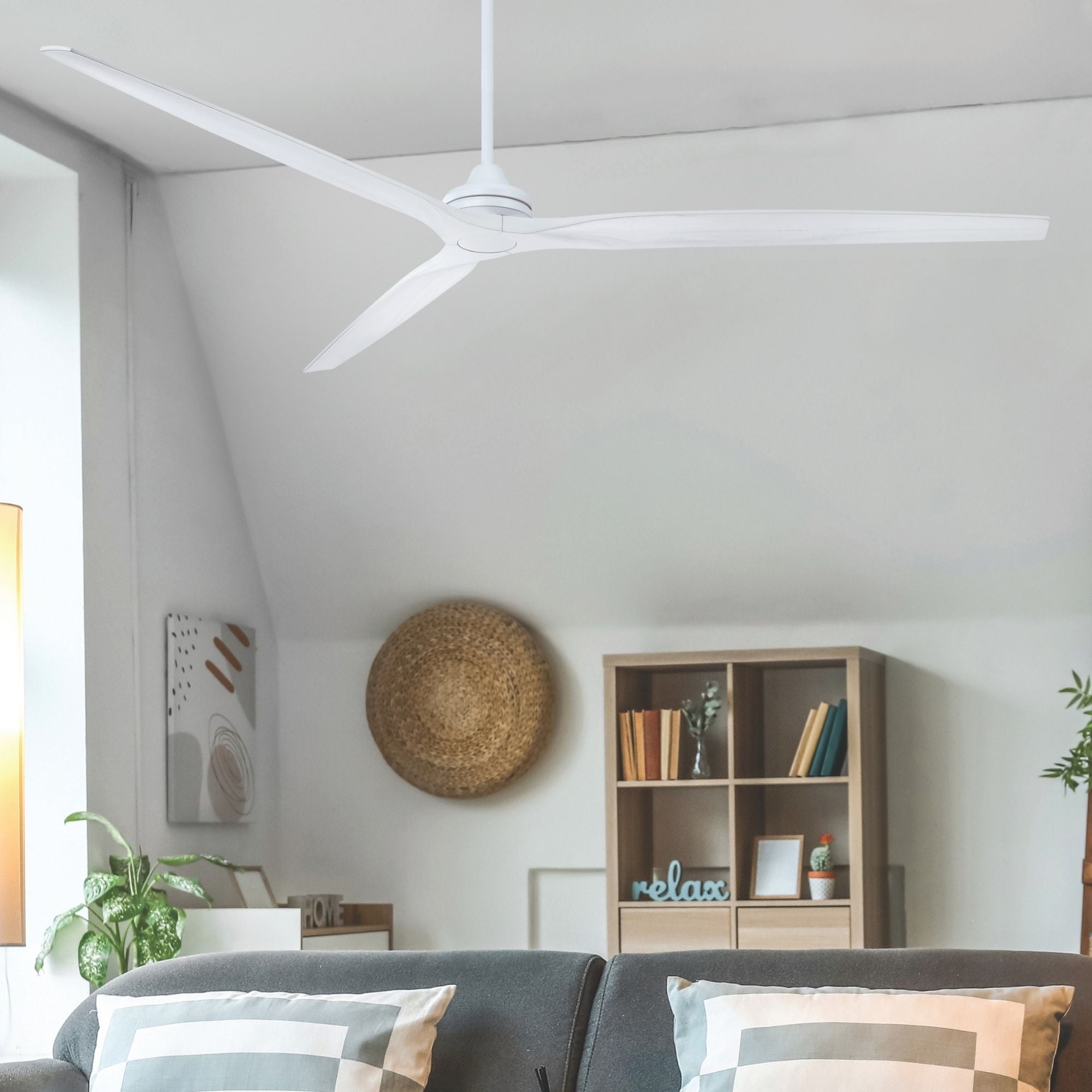 Spitfire DC Matte White 96" Ceiling Fan Motor, Blades Sold Separately