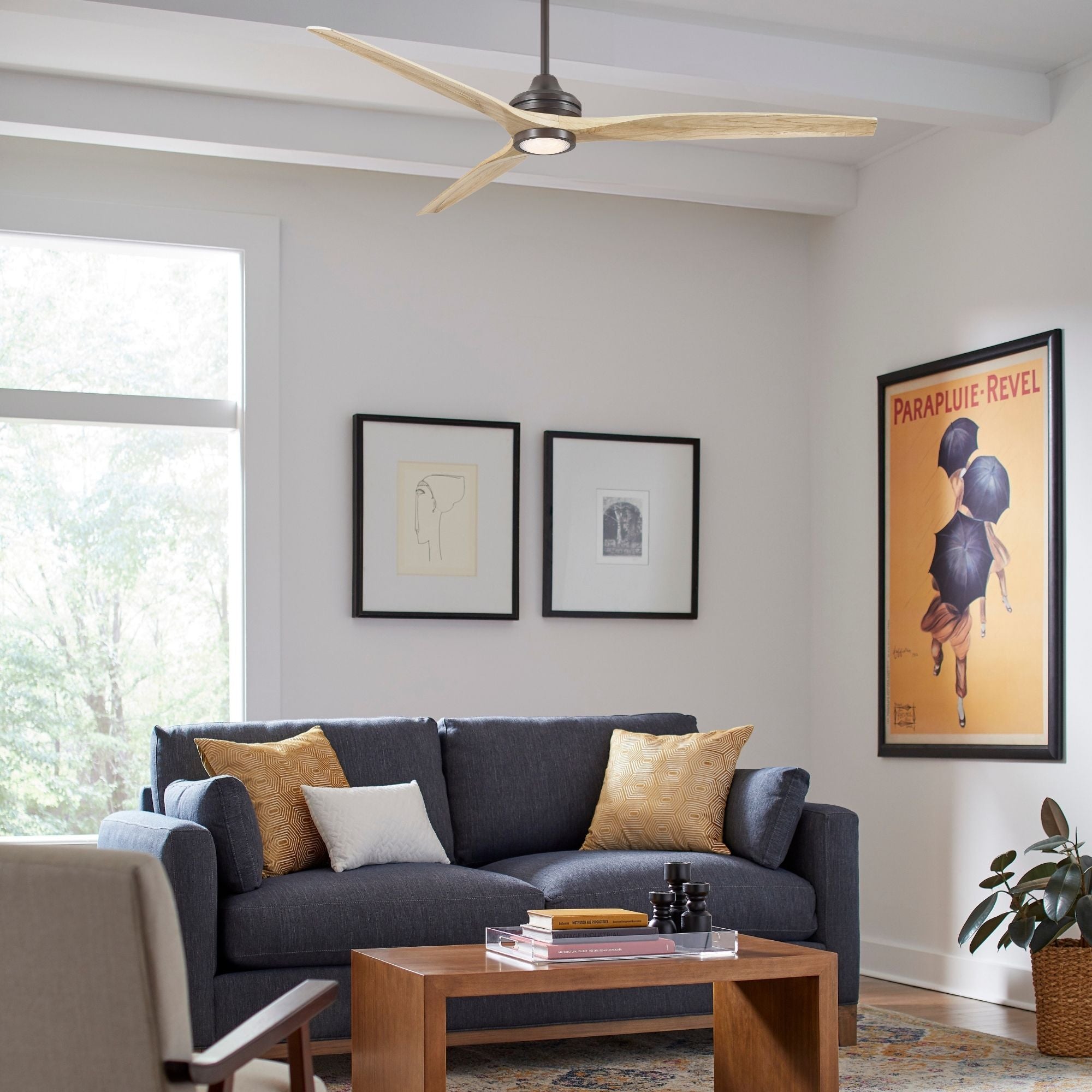 Spitfire DC Ceiling Fan CCT LED Light Kit, Dark Bronze Finish