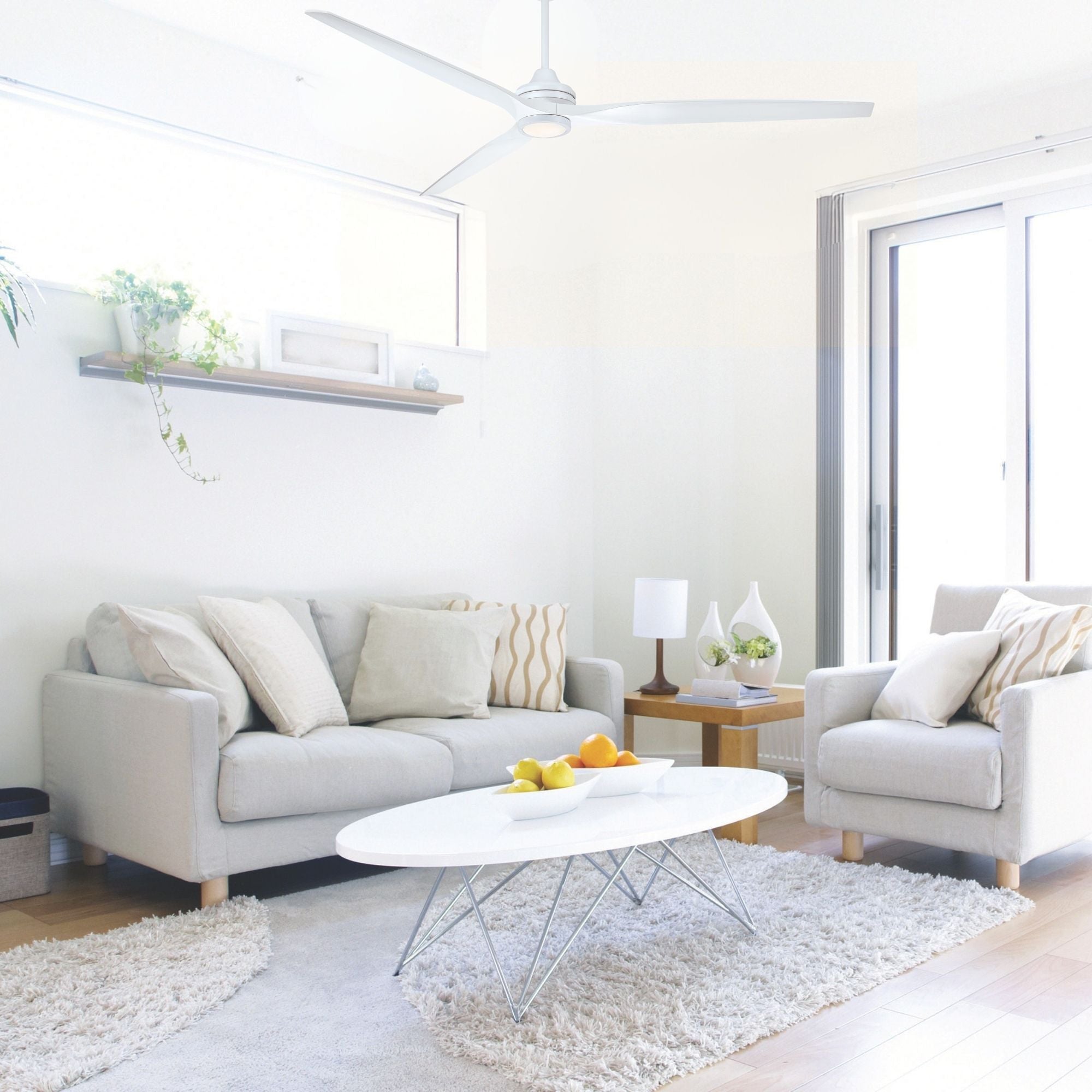 Spitfire DC Ceiling Fan CCT LED Light Kit, Matte White Finish