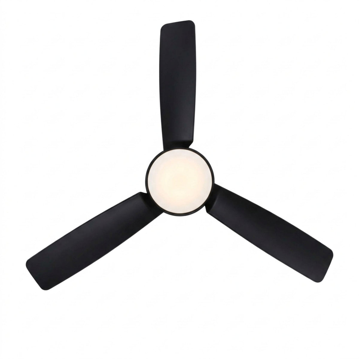 Sloped-ceiling installation guide diagram for ceiling fan downrod and mounting angle