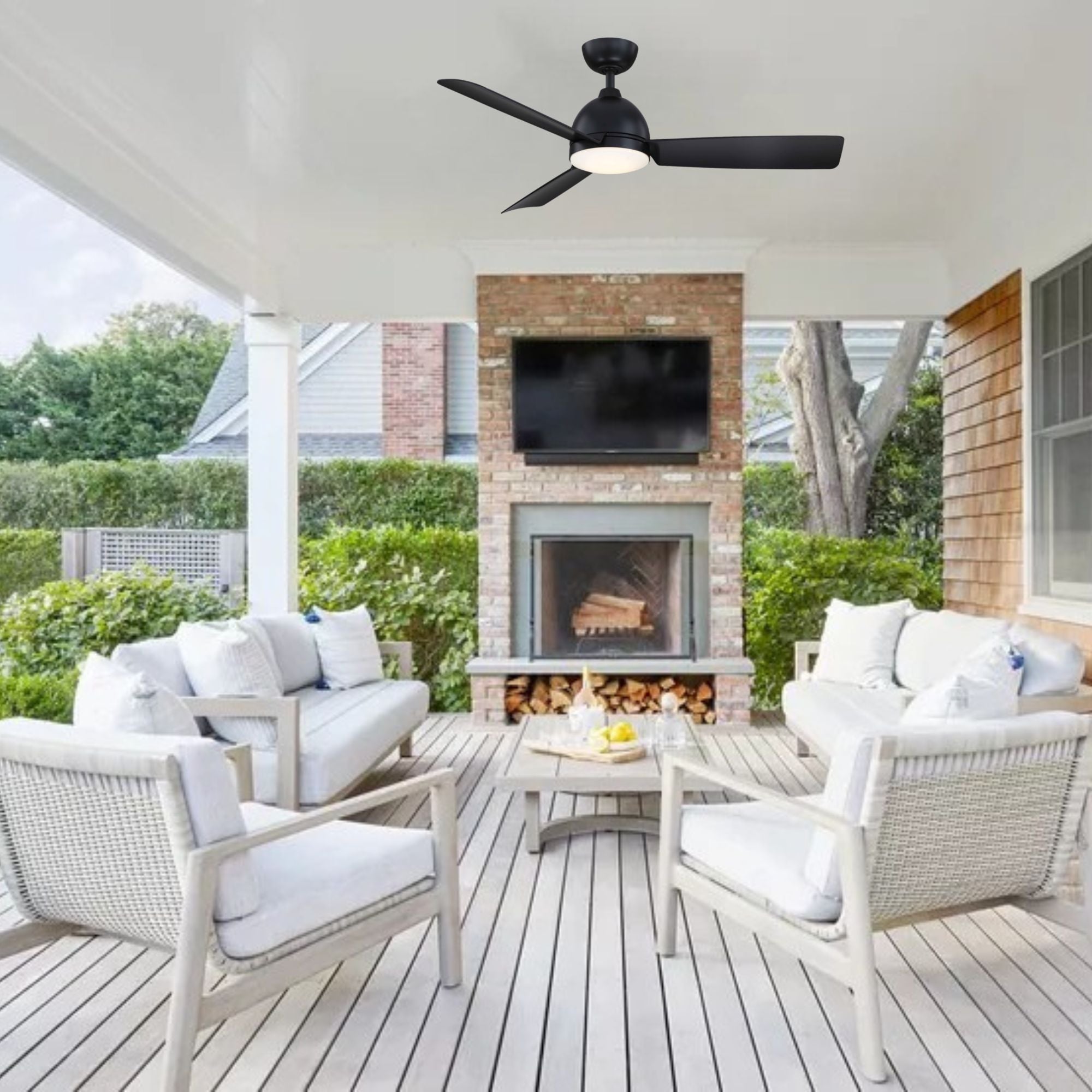 Starboard 52" Black Marine Grade Ceiling fan with LED Light Kit