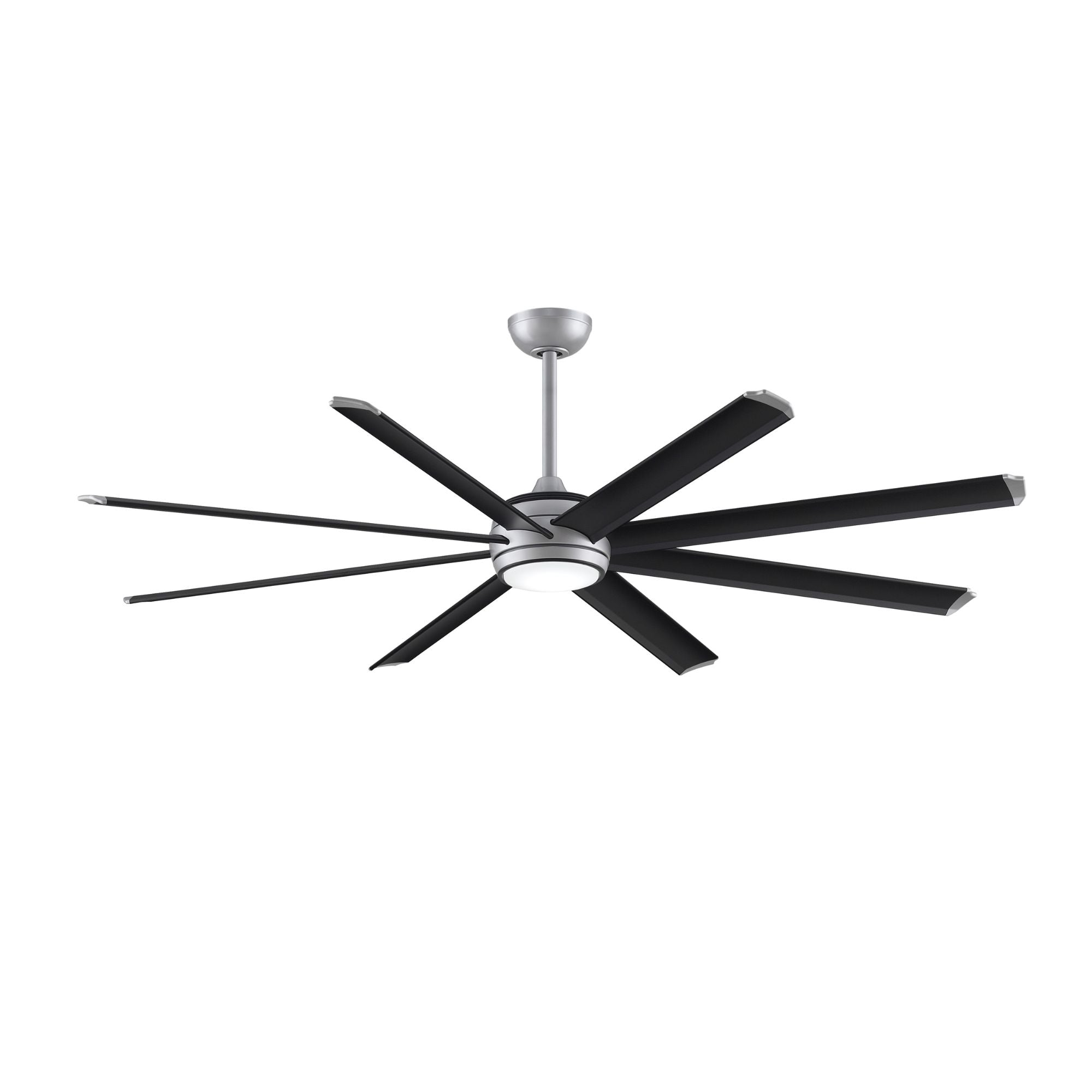 Stellar Custom Silver Ceiling Fan Motor & Light, Blades Sold Separately