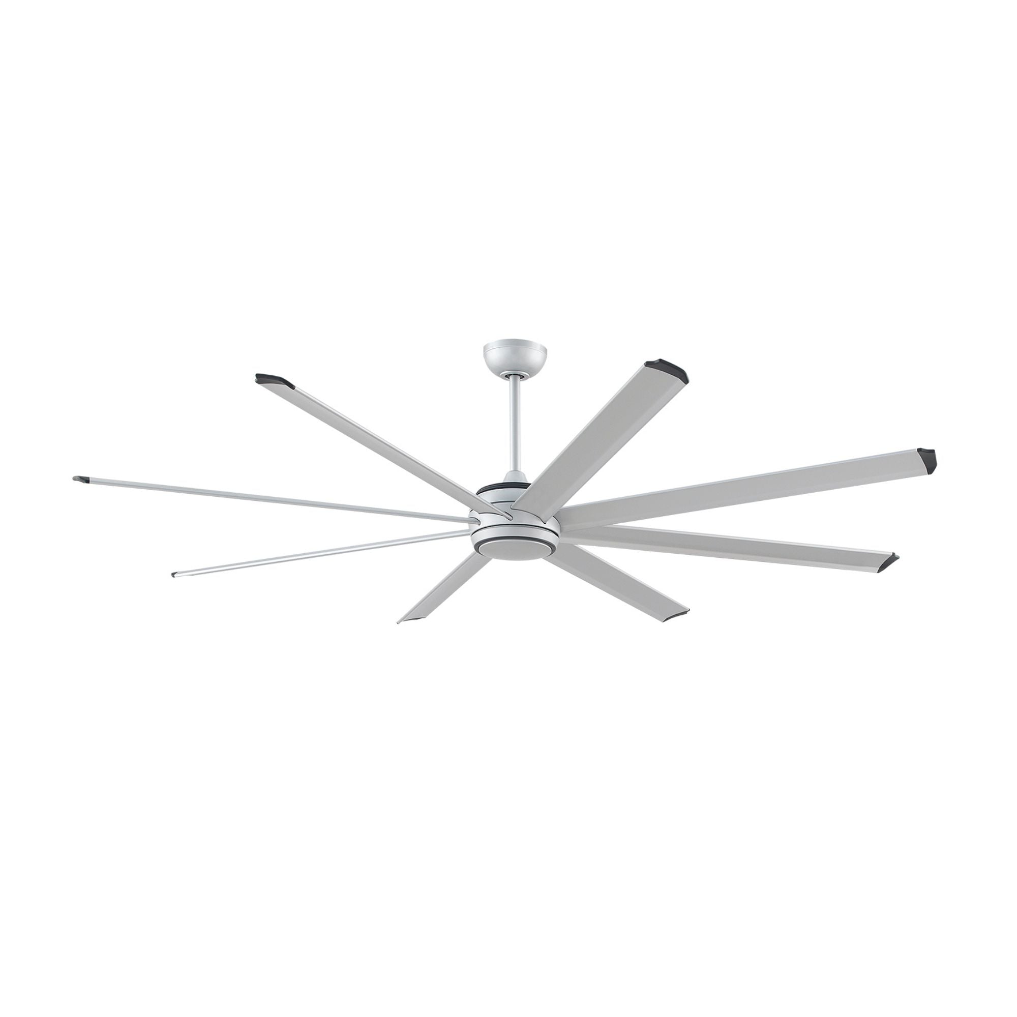 Stellar Custom Silver Ceiling Fan Motor & Light, Blades Sold Separately