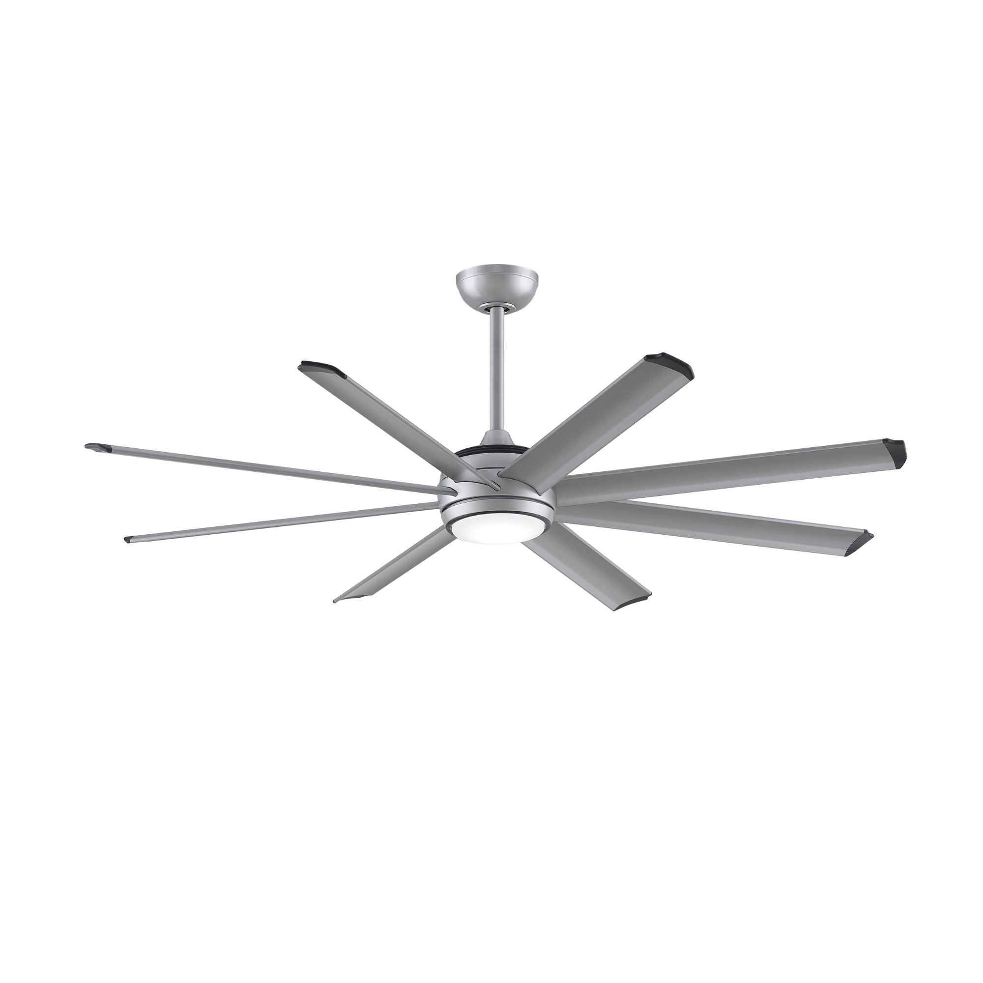 Stellar Custom Silver Ceiling Fan Motor & Light, Blades Sold Separately