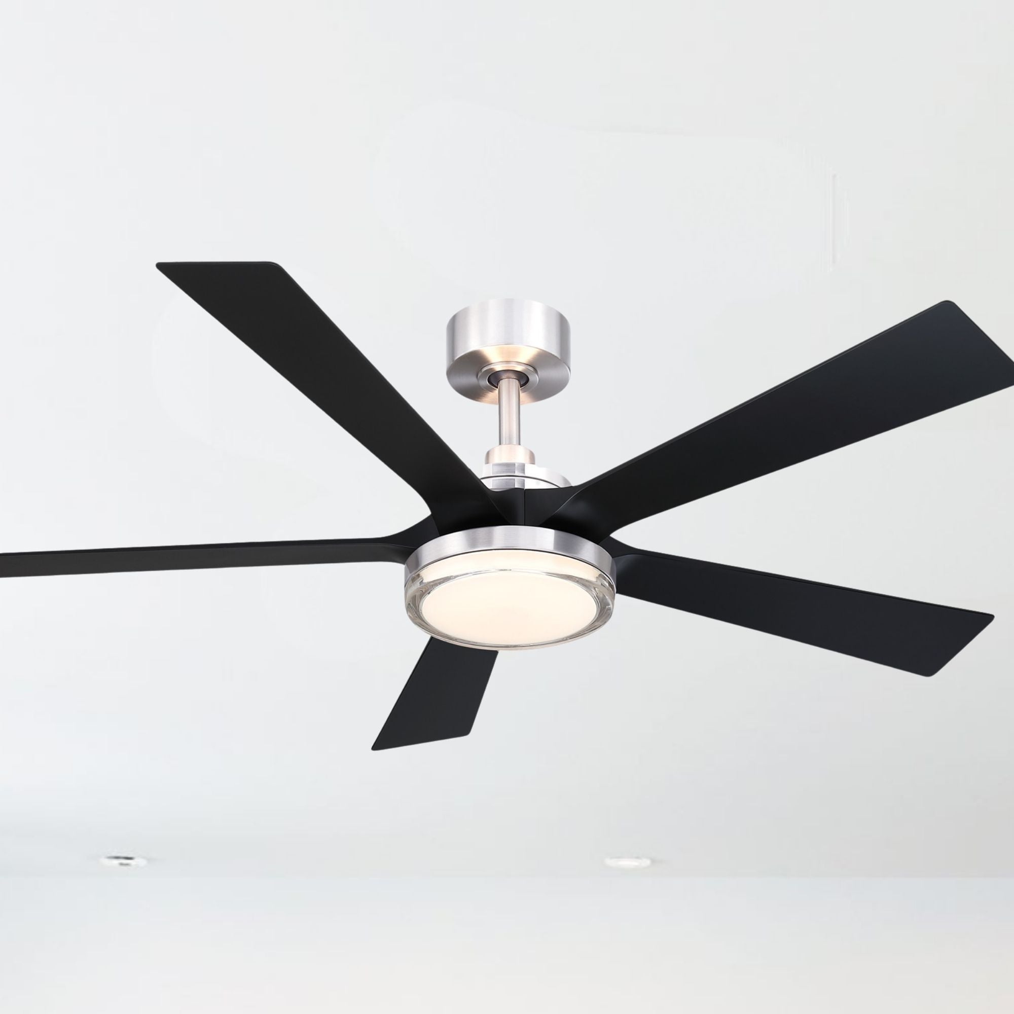 TorchAire 52" Nickel Ceiling Fan with LED CCT Select Light Kit