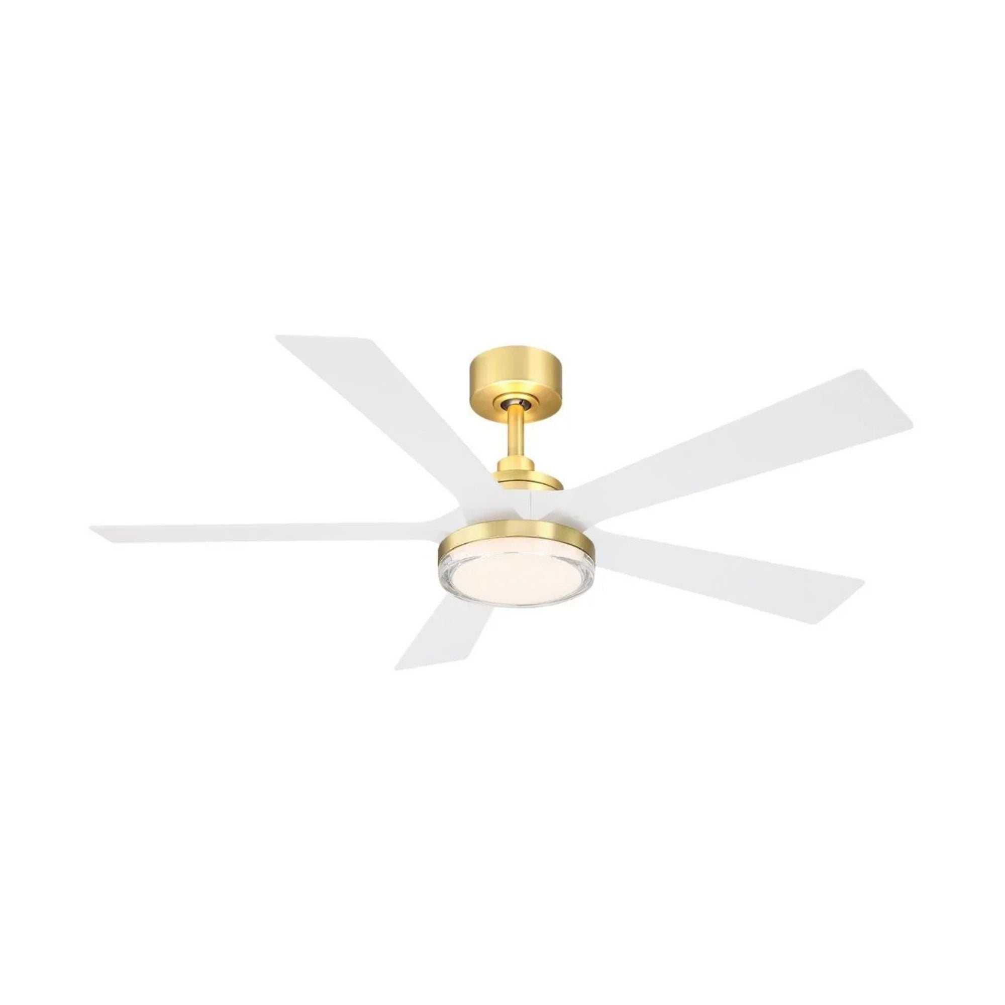 TorchAire 52" Brass Ceiling Fan with LED CCT Select Light Kit