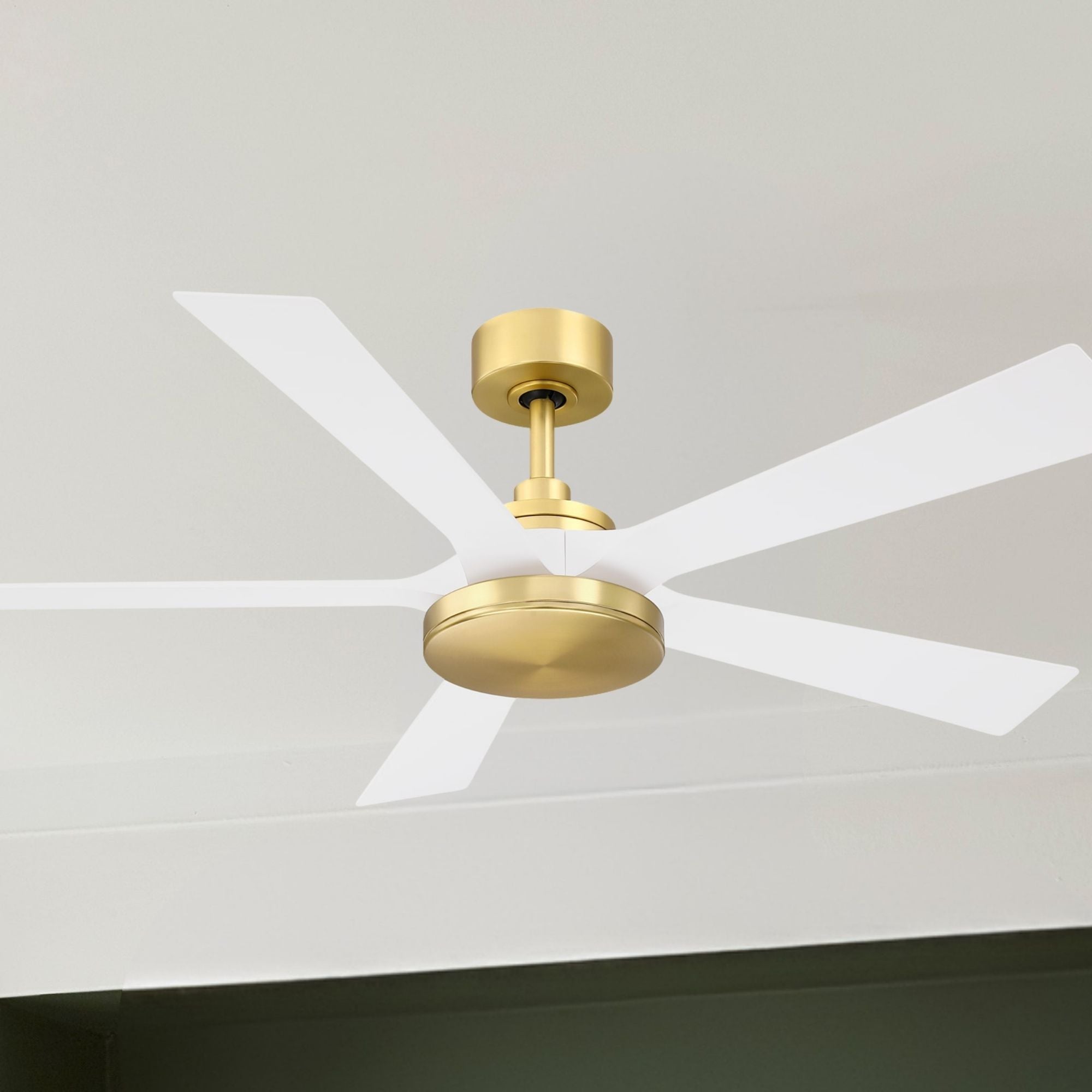 TorchAire 52" Brass Ceiling Fan with LED CCT Select Light Kit