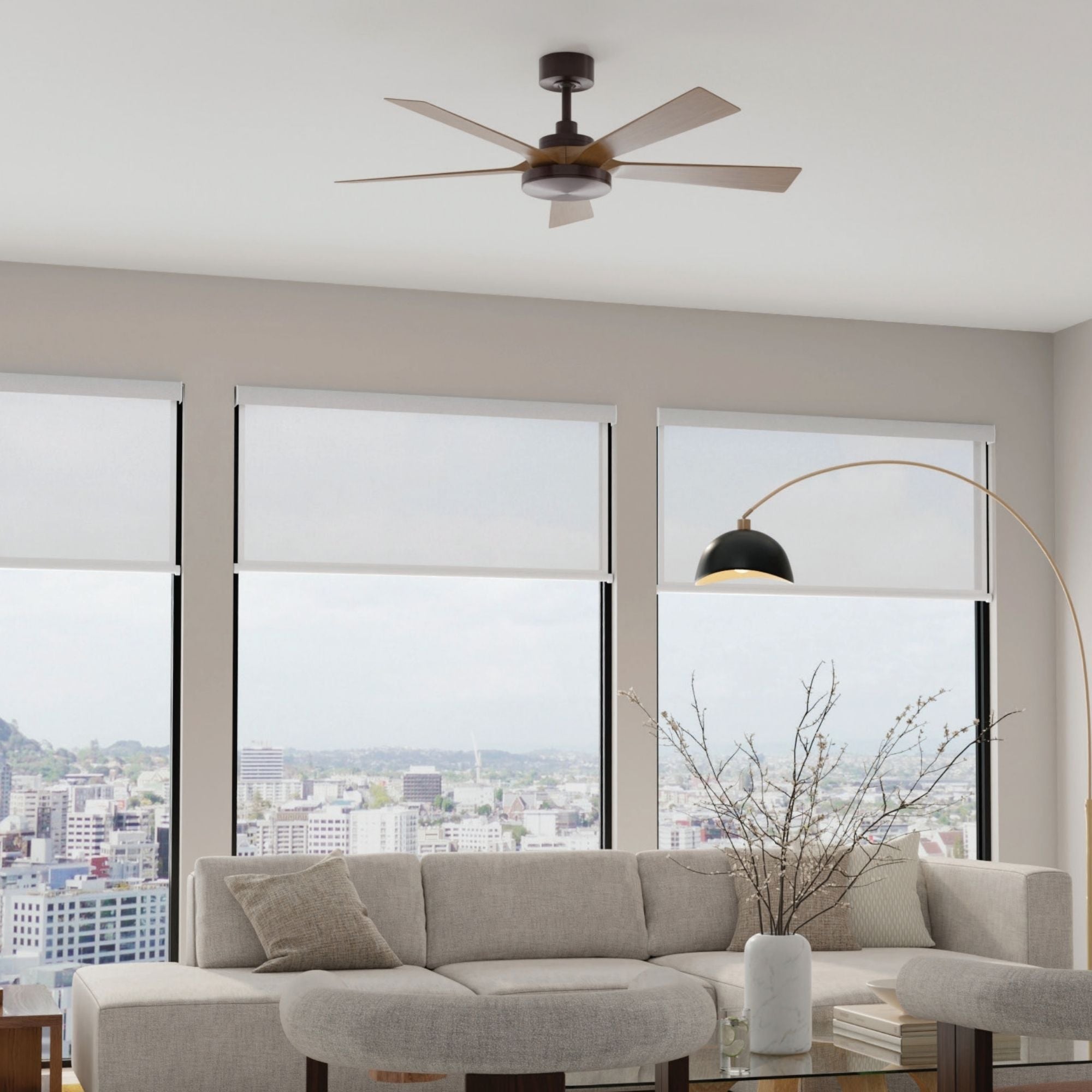 TorchAire 52" Bronze Ceiling Fan with LED CCT Select Light Kit