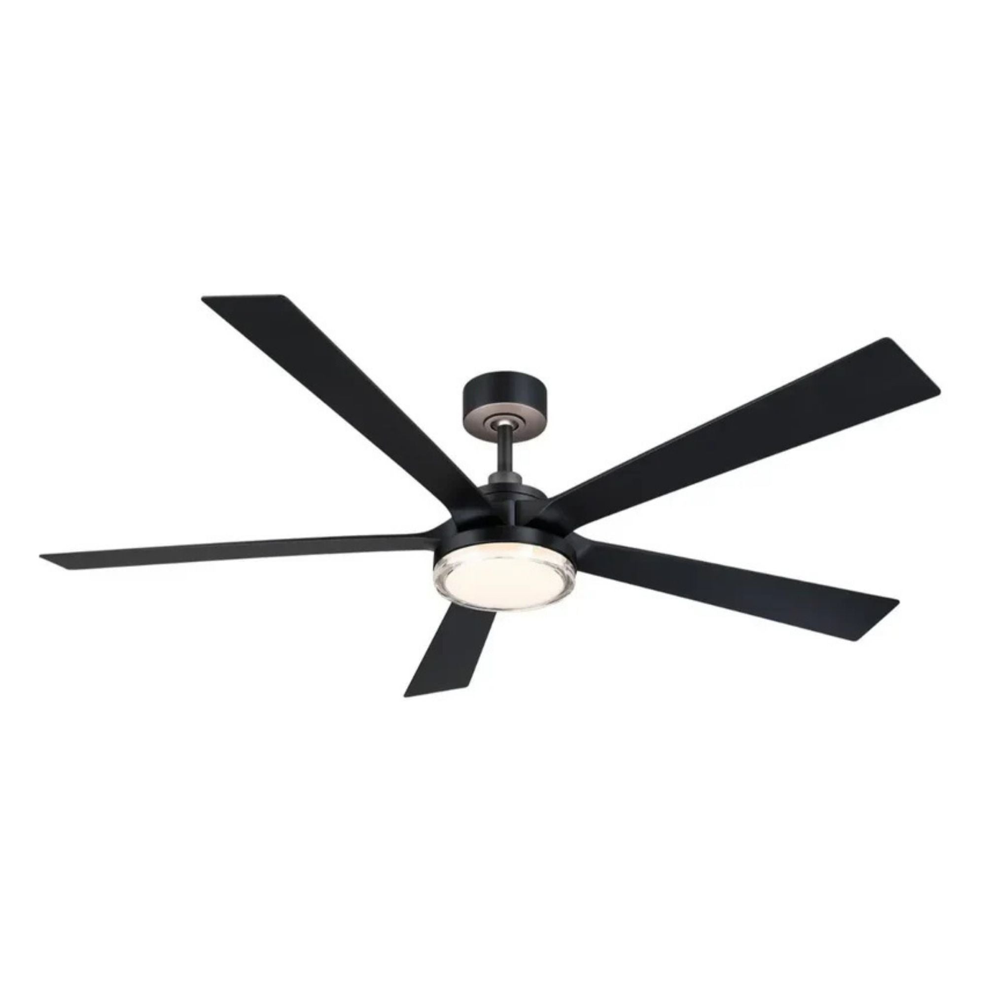 TorchAire 64" Black Ceiling Fan with LED CCT Select Light Kit