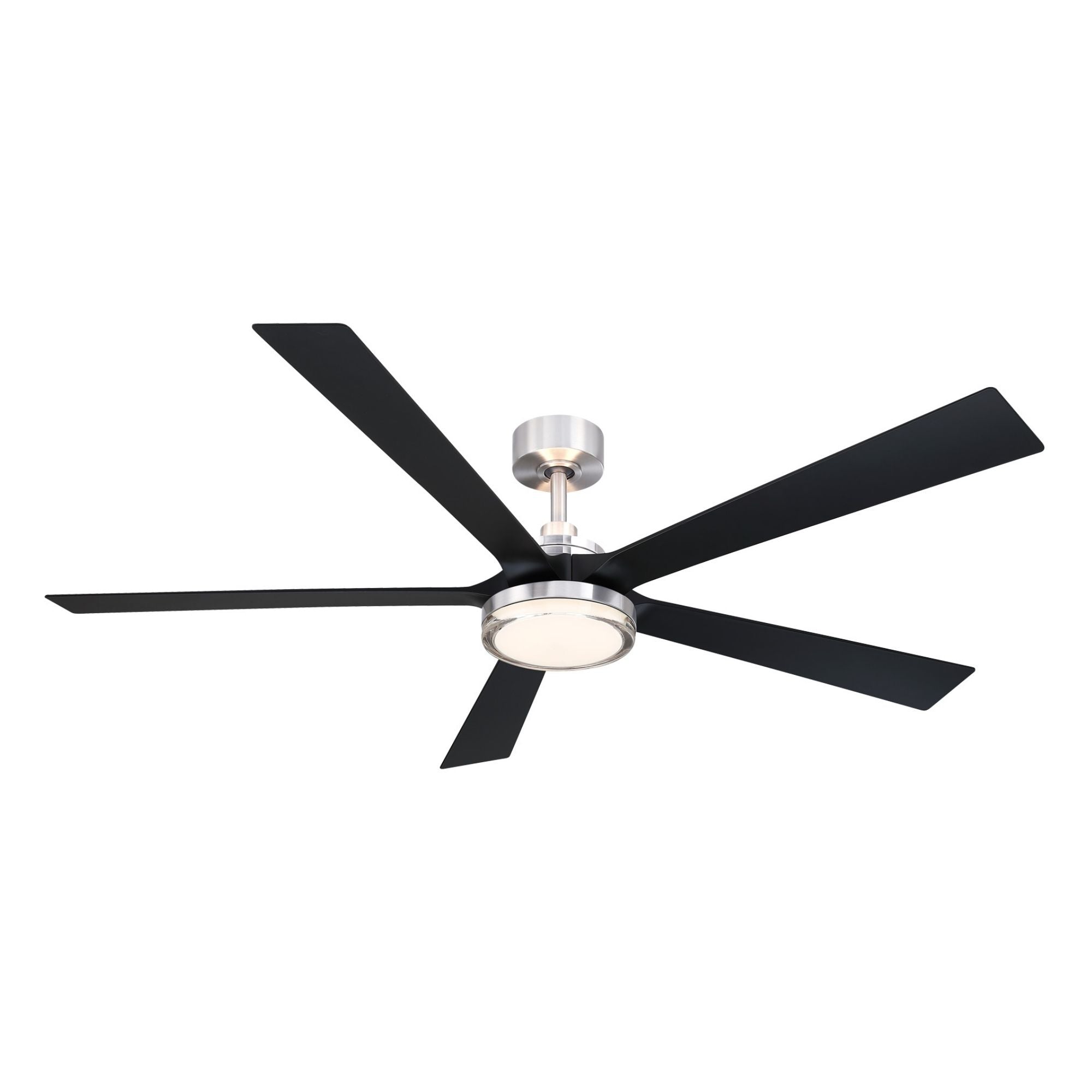 TorchAire 64" Nickel Ceiling Fan with LED CCT Select Light Kit