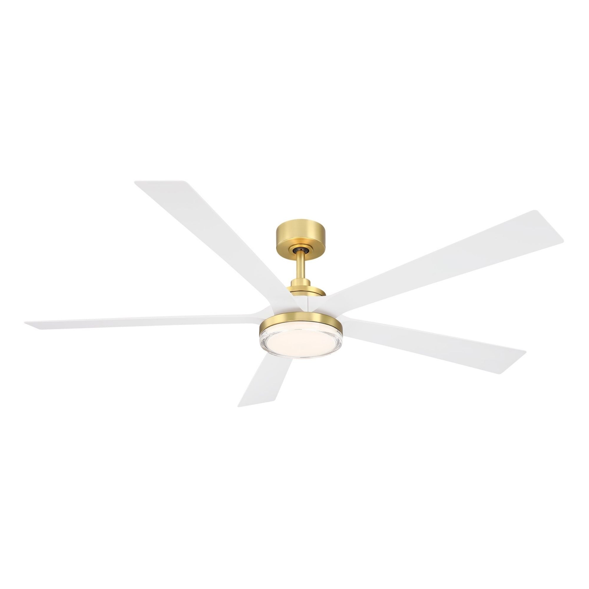 TorchAire 64" Brass Ceiling Fan with LED CCT Select Light Kit