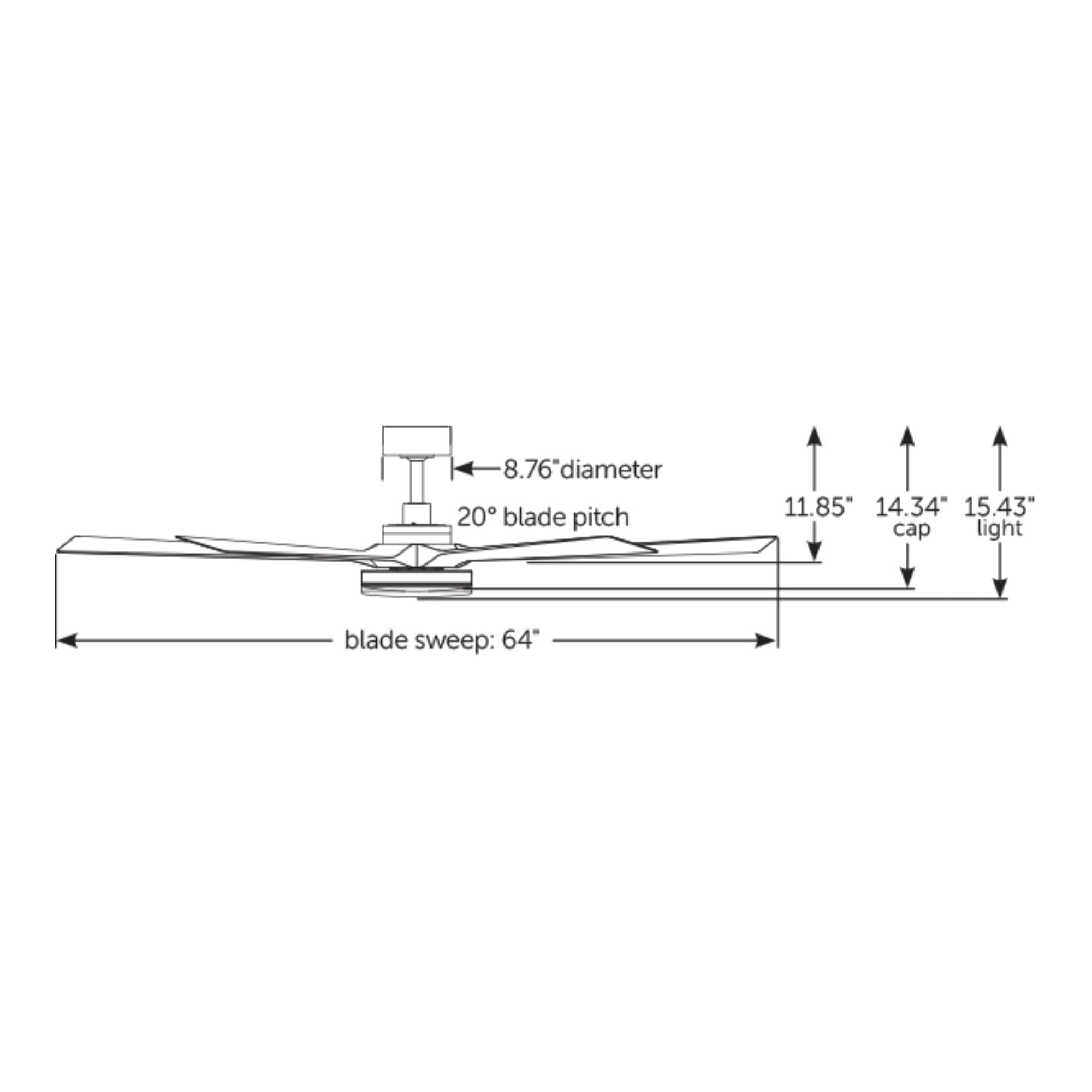TorchAire 64" Brass Ceiling Fan with LED CCT Select Light Kit