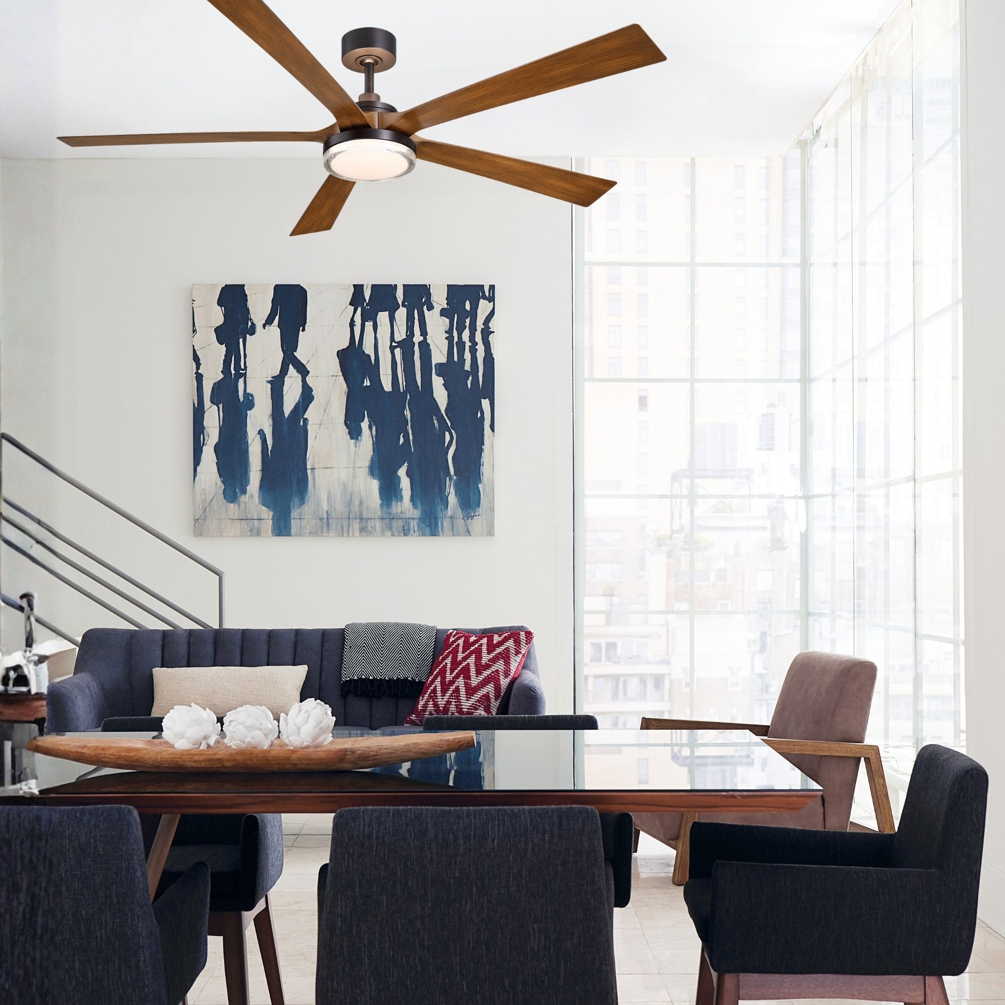 TorchAire 64" Bronze Ceiling Fan with LED CCT Select Light Kit