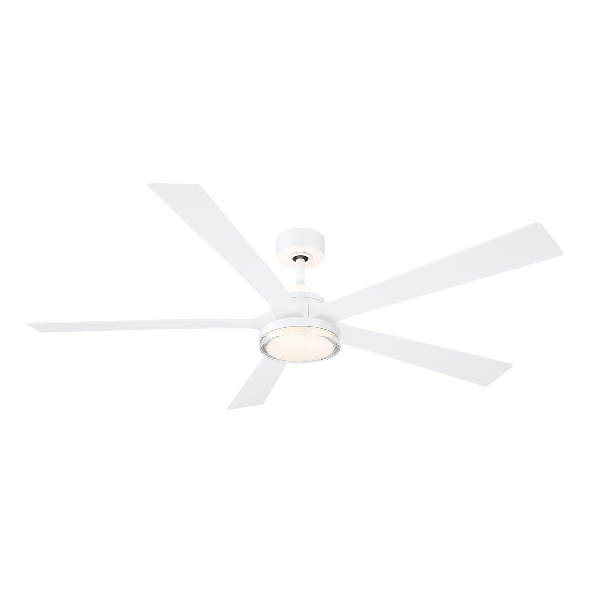 TorchAire 64" White Ceiling Fan with LED CCT Select Light Kit