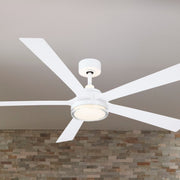 TorchAire 64" White Ceiling Fan with LED CCT Select Light Kit