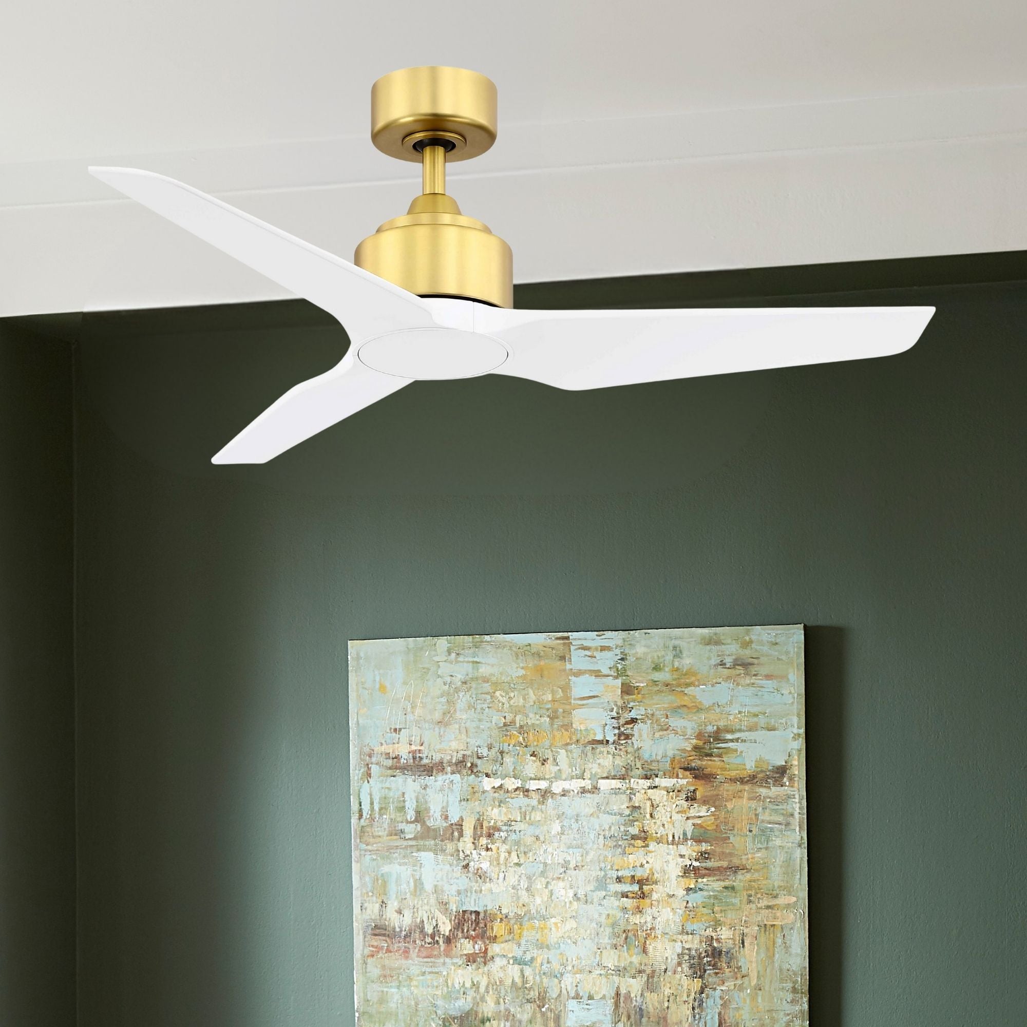 TriAire Custom Brushed Satin Brass 60" Motor, Blades Sold Separately