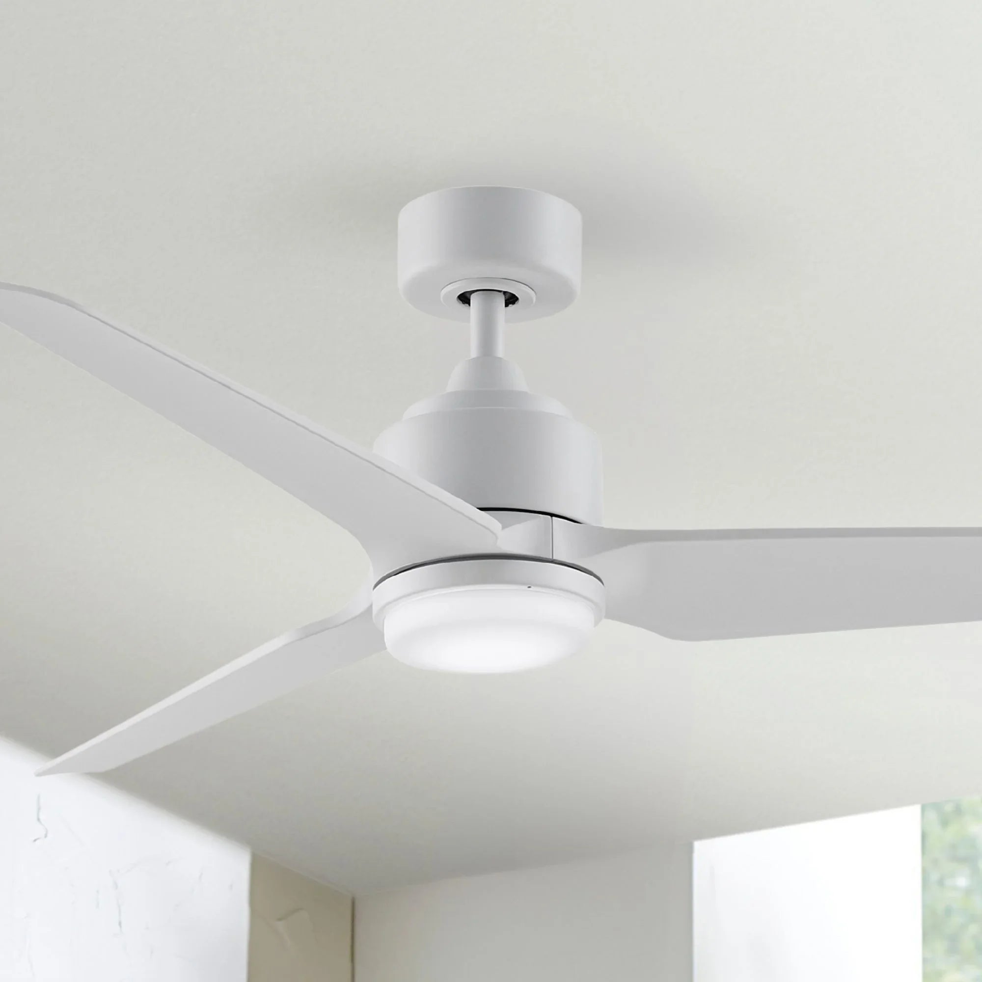 TriAire Custom Matte White 56" Marine Grade Motor, Blades Sold Separately