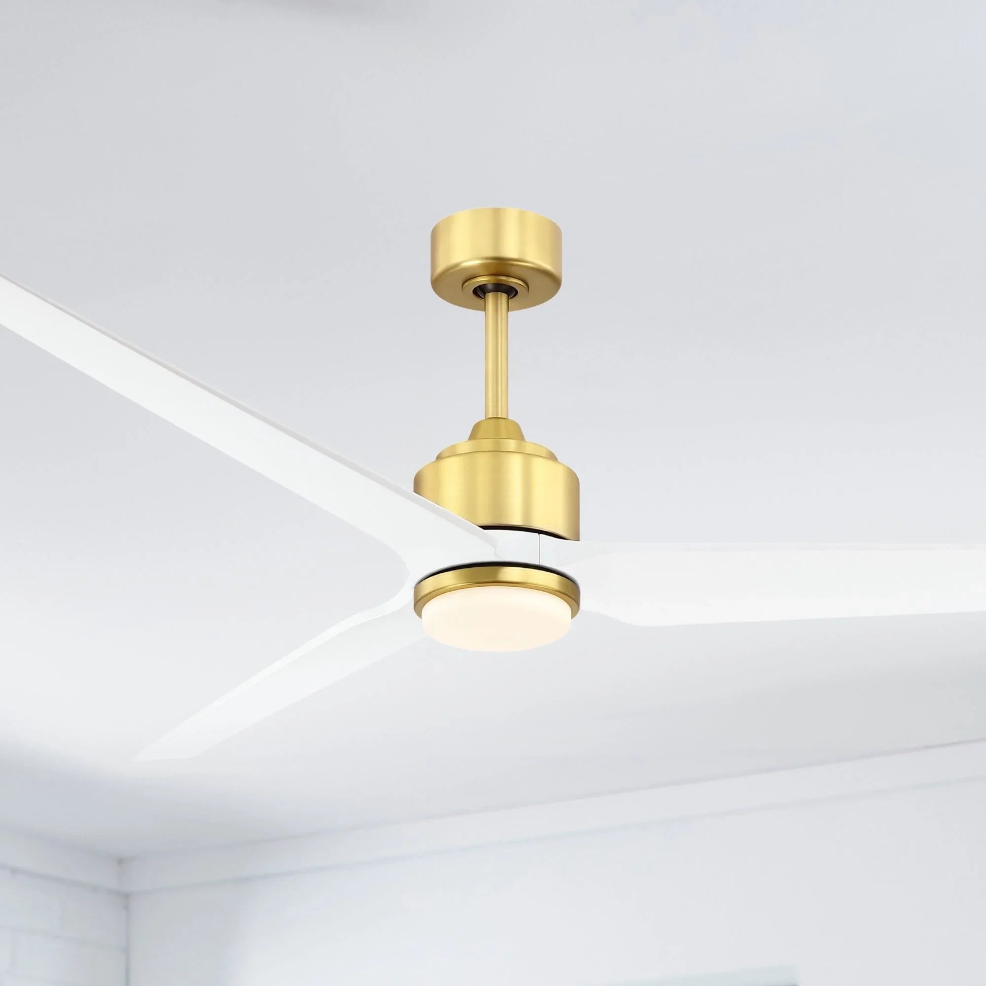 TriAire Custom Brushed Satin Brass 72" Motor, Blades Sold Separately