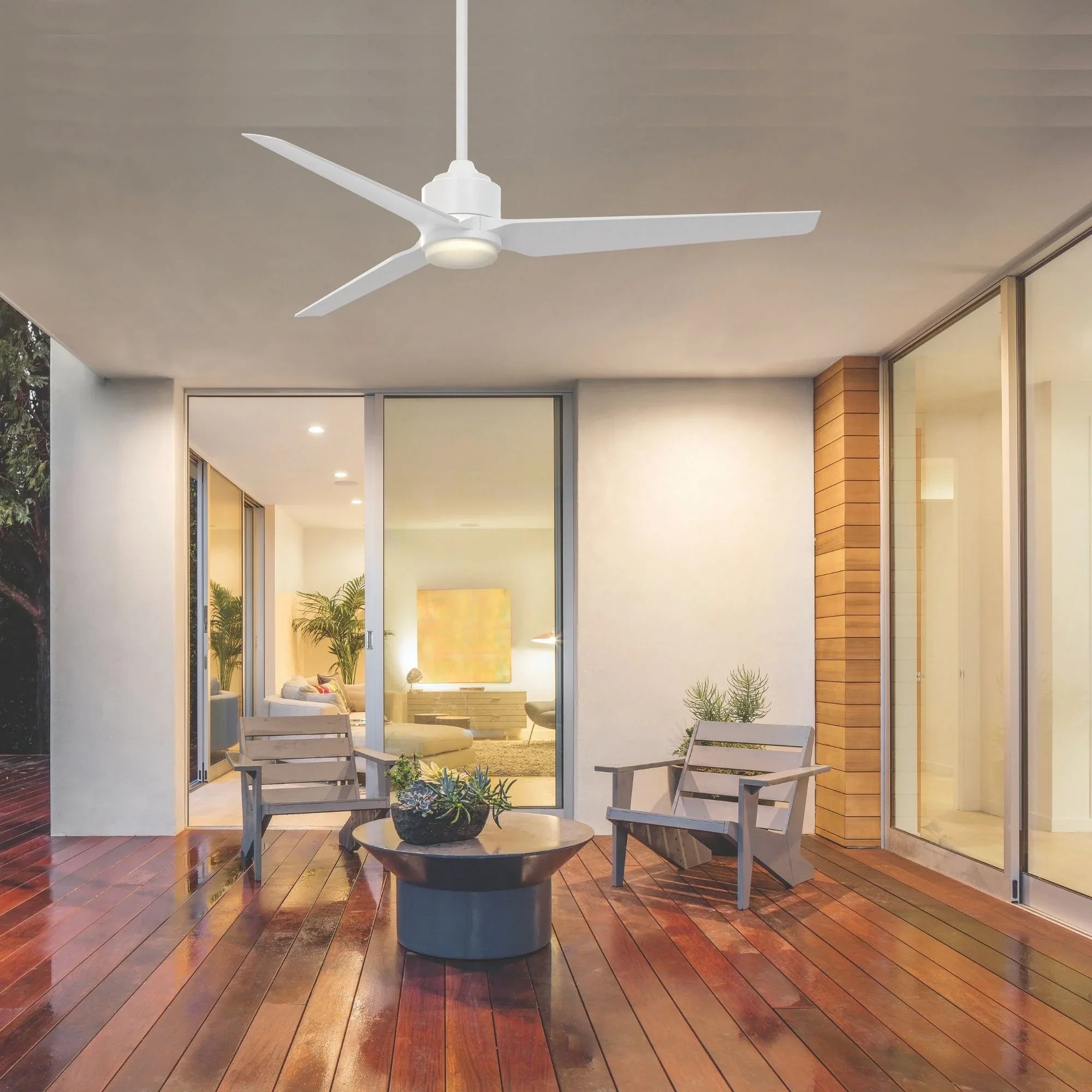 TriAire Custom Matte White 64" Marine Grade Motor, Blades Sold Separately