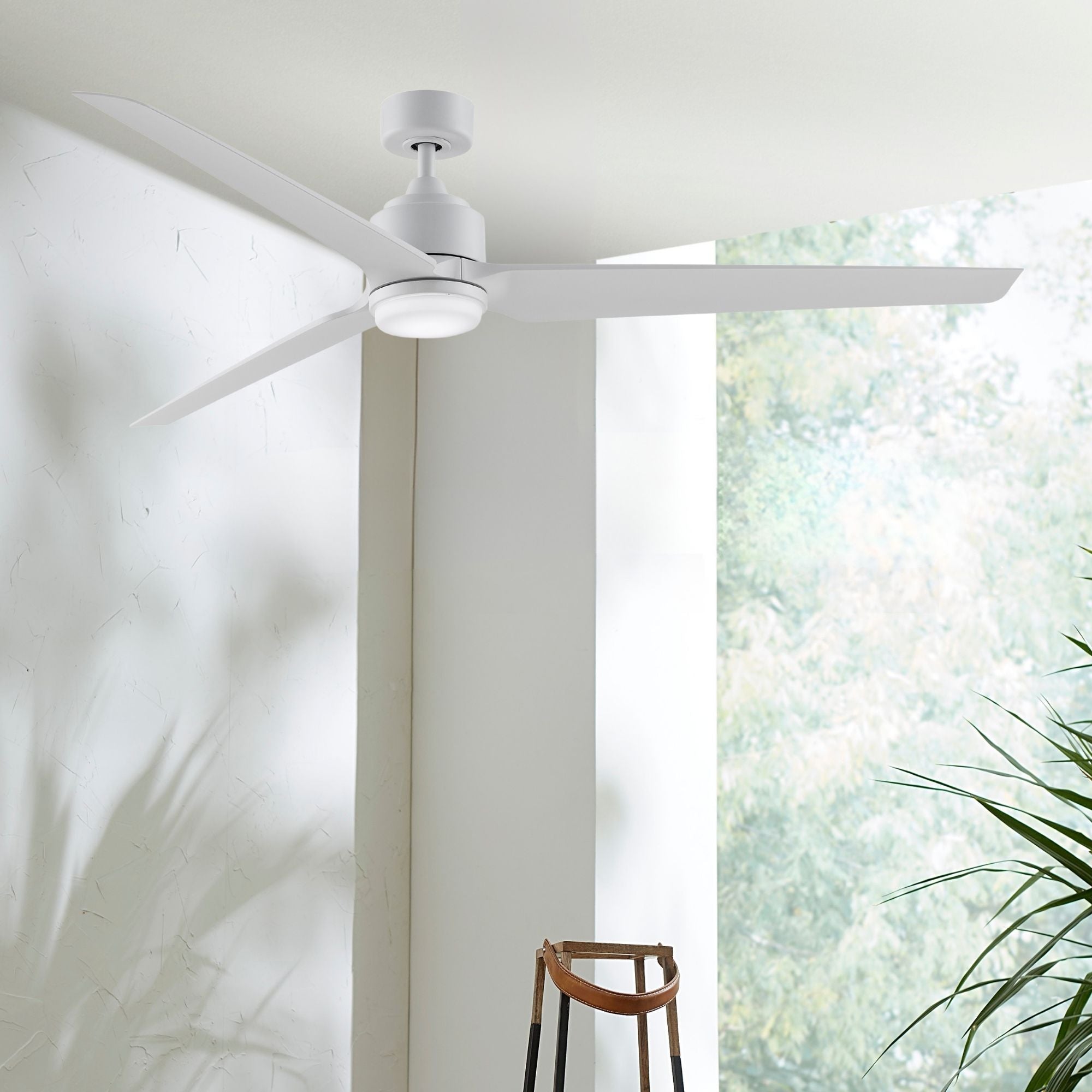 TriAire Custom Matte White 72" Marine Grade Motor, Blades Sold Separately