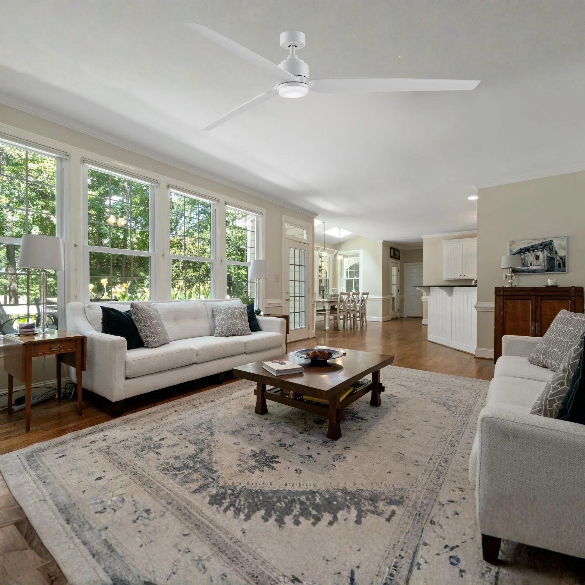 TriAire Custom Matte White 84" Marine Grade Motor, Blades Sold Separately