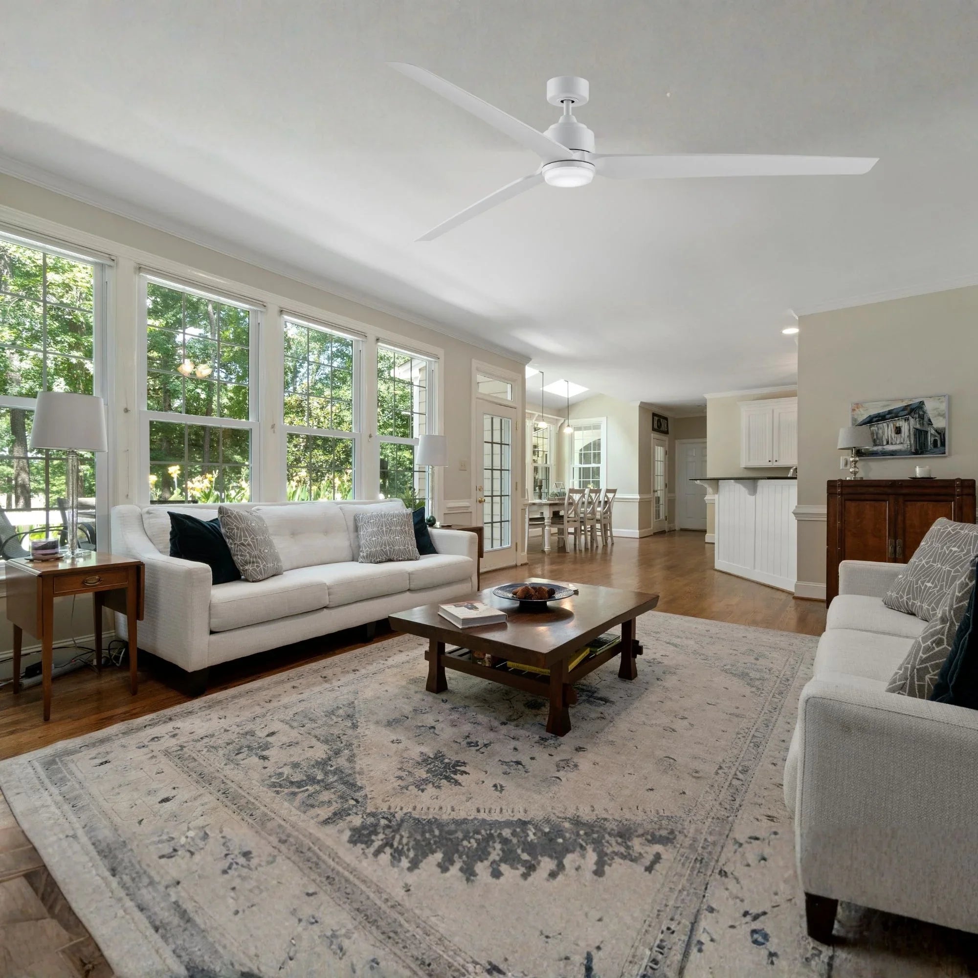 TriAire Custom Matte White 84" Motor, Blades Sold Separately