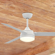Xeno 56" Matte White Wet Rated LED Ceiling Fan with Remote
