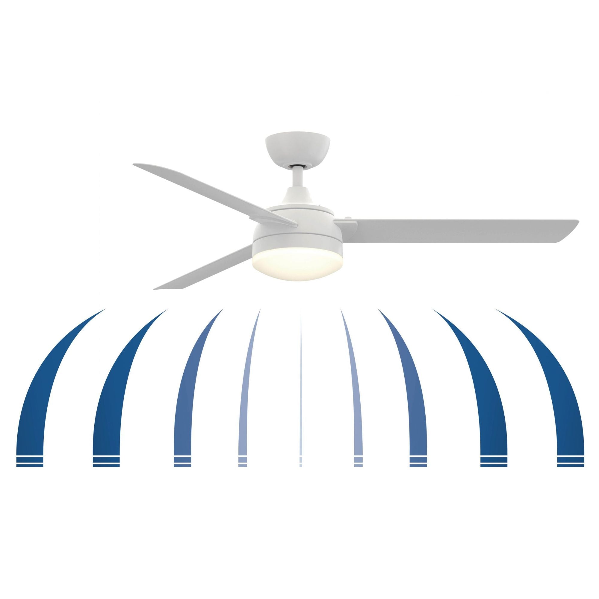 Xeno 56" Matte White Wet Rated LED Ceiling Fan with Remote