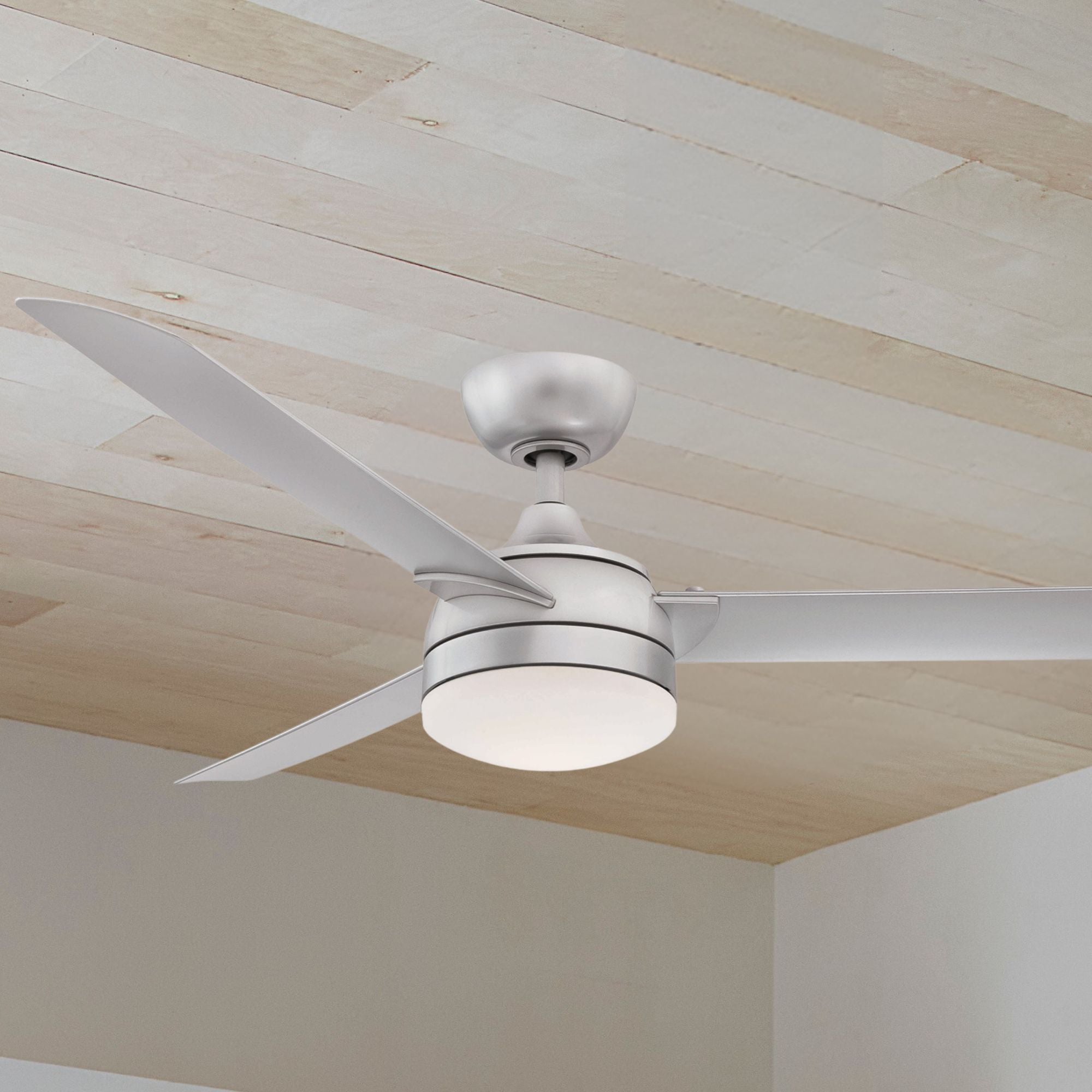 Xeno 56" Silver Wet Rated LED Ceiling Fan with Remote