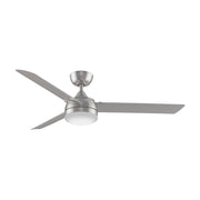 Xeno 56" Brushed Nickel Damp Rated LED Ceiling Fan with Remote