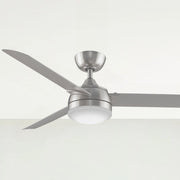 Xeno 56" Brushed Nickel Damp Rated LED Ceiling Fan with Remote