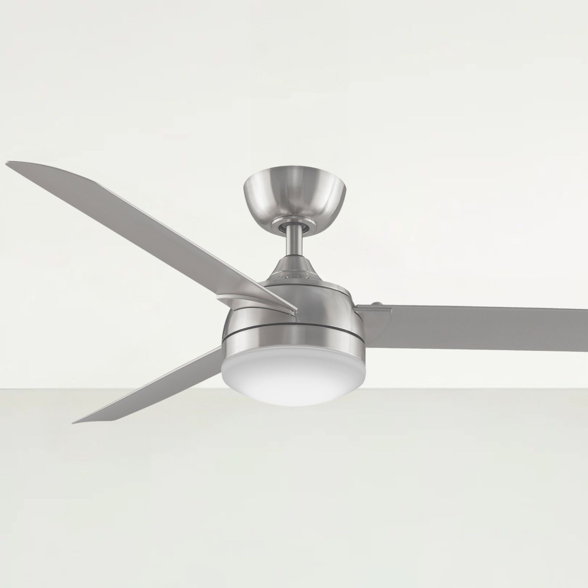 Xeno 56" Brushed Nickel Damp Rated LED Ceiling Fan with Remote
