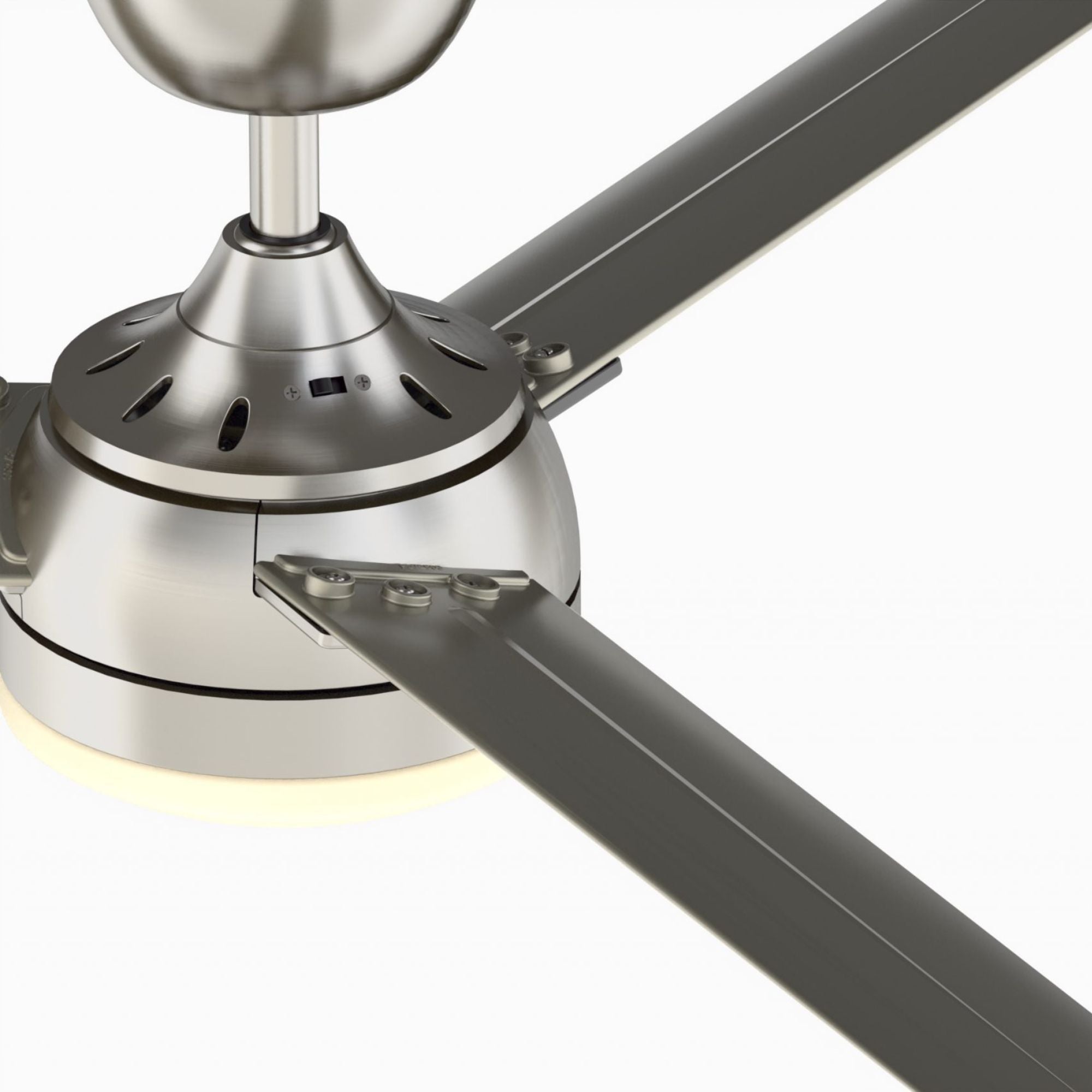 Xeno 56" Brushed Nickel Damp Rated LED Ceiling Fan with Remote