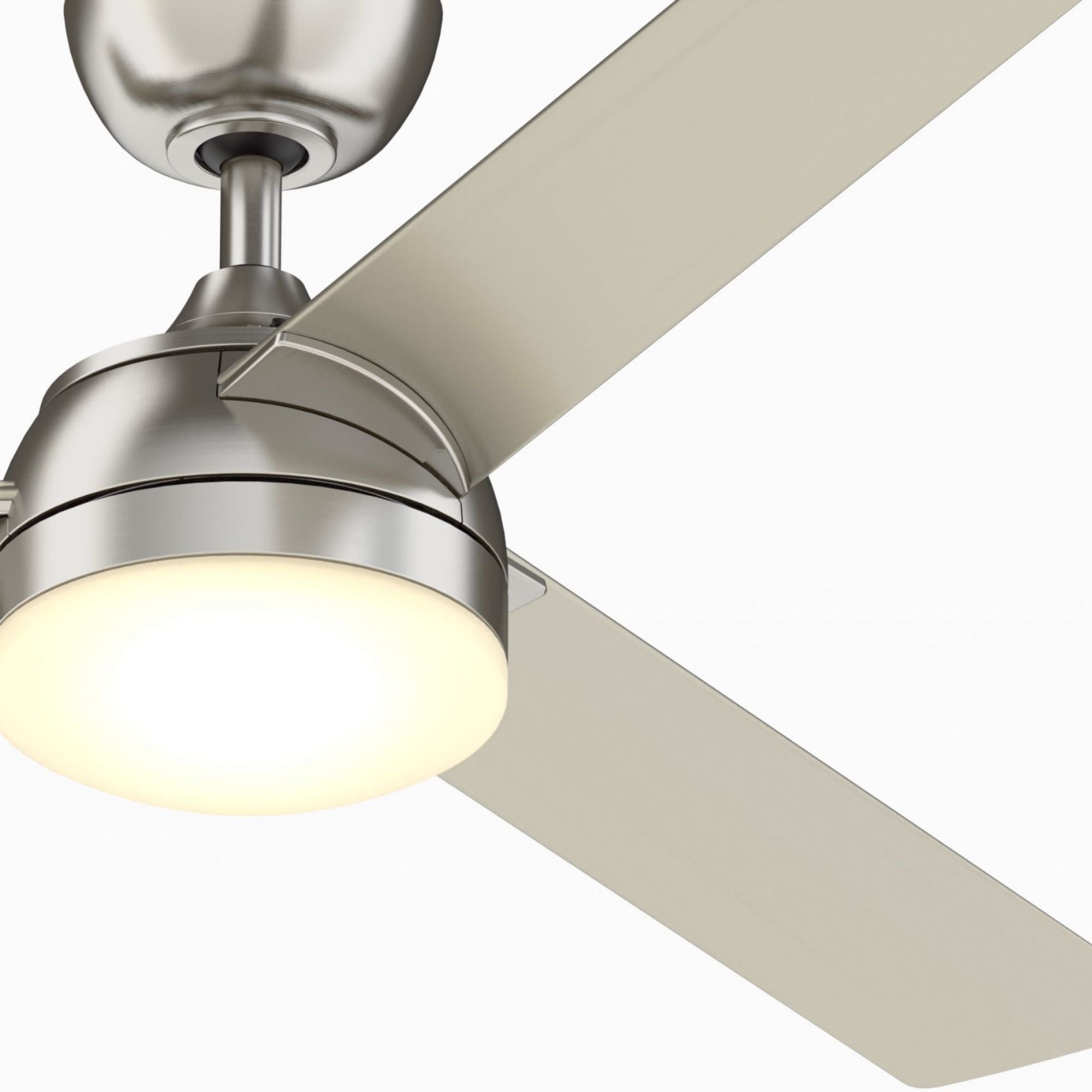 Xeno 56" Brushed Nickel Damp Rated LED Ceiling Fan with Remote