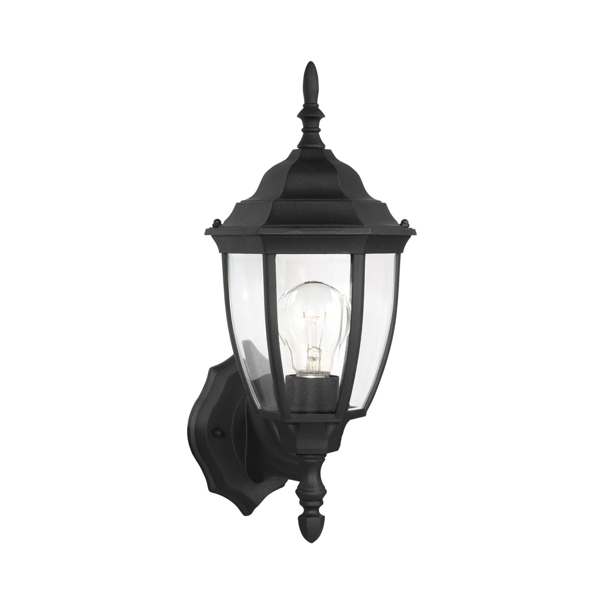 Bakersville 16" Outdoor Wall Lantern 88940, Black Finish