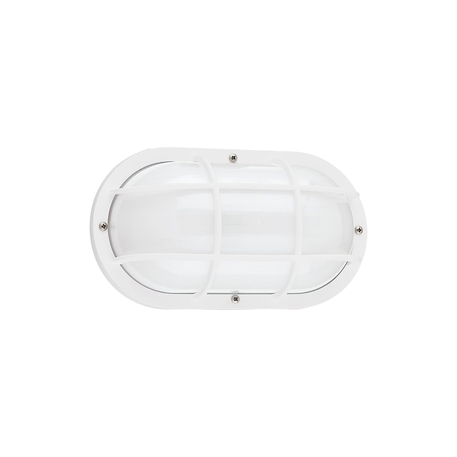Generation Lighting - Bayside 10" Oval Grid Wall Lantern, White Finish | Bees Lighting