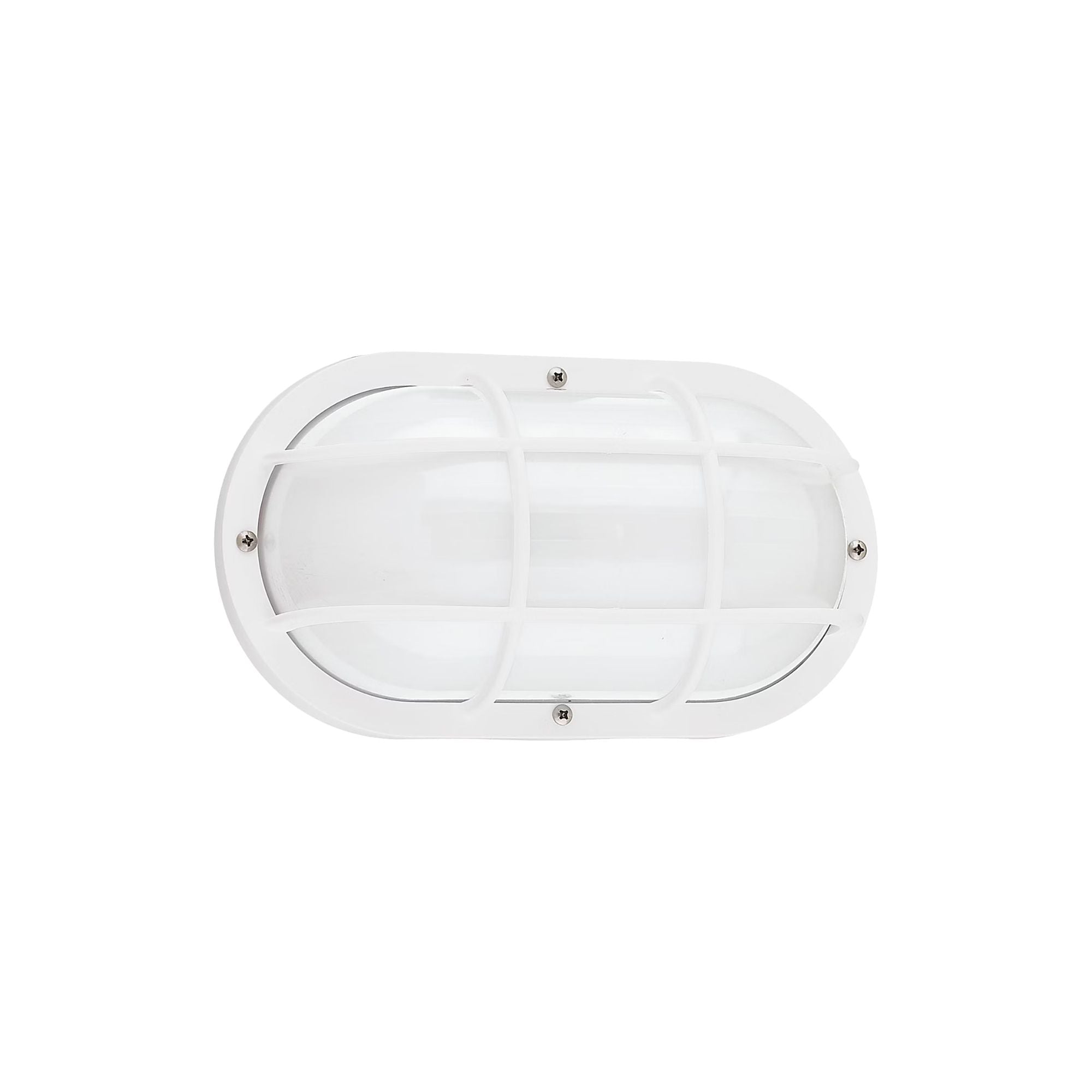 Generation Lighting - Bayside 10" Oval Grid Wall Lantern, White Finish | Bees Lighting